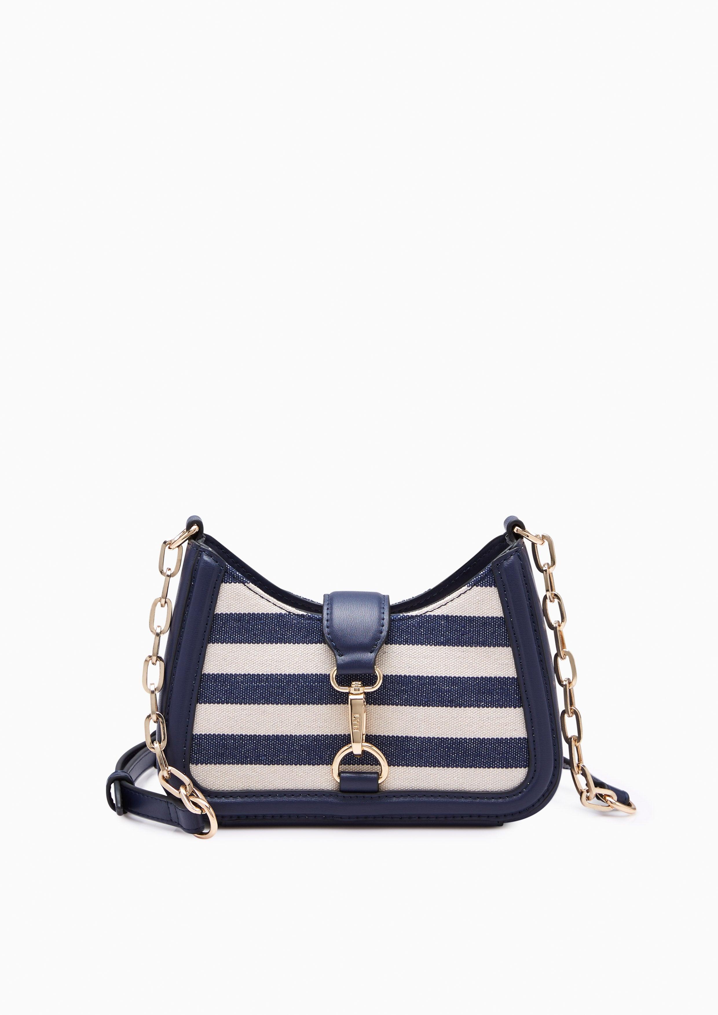 Maria Striped Mini Crossbody Bag Navy Lyn Online Official Store