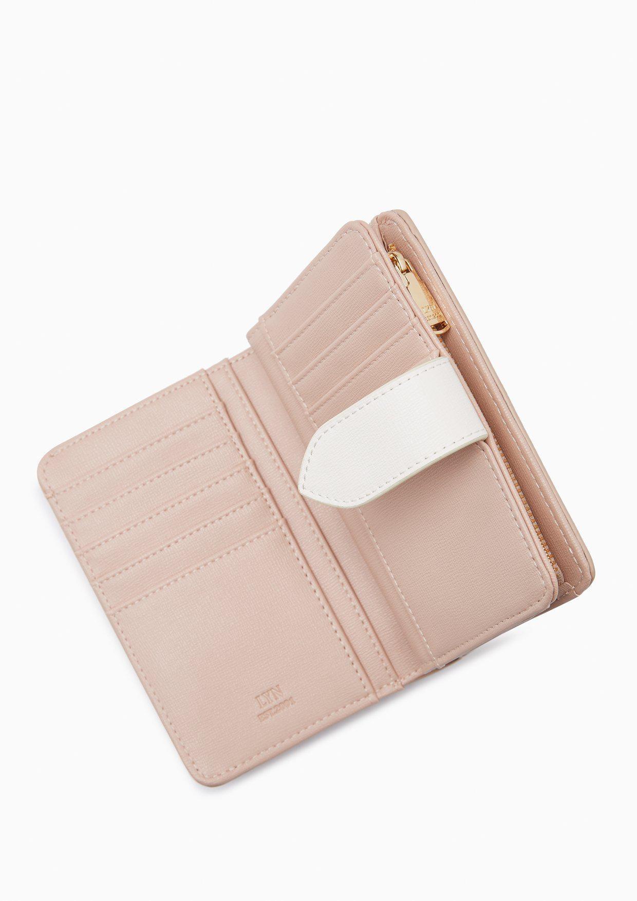 Jackie Short Wallet Pink-White - Lyn TH