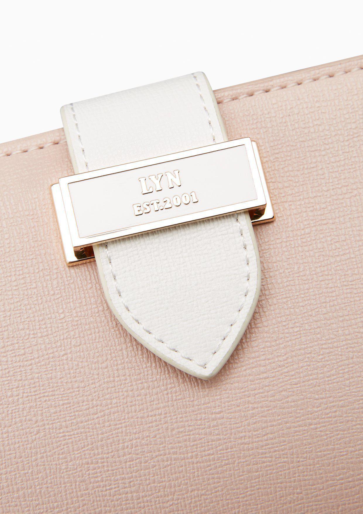 Jackie Short Wallet Pink-White - Lyn TH