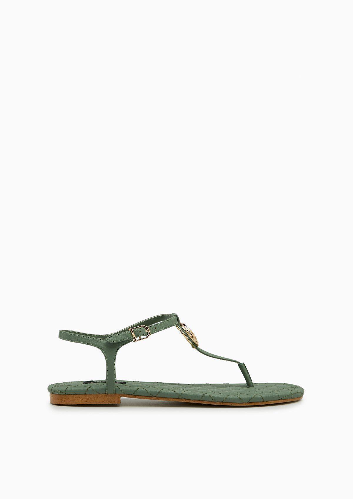 Isa Flat Slingbacks Green - Lyn TH