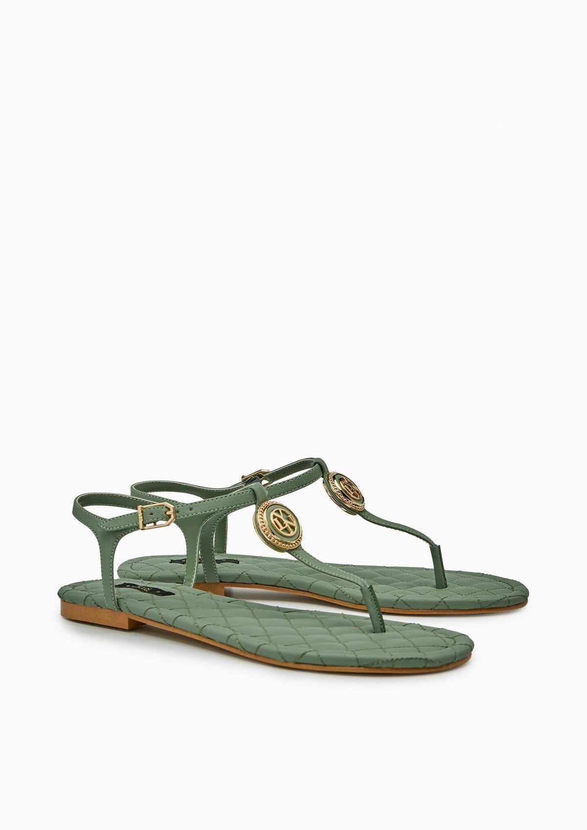 Isa Flat Slingbacks Green - Lyn TH