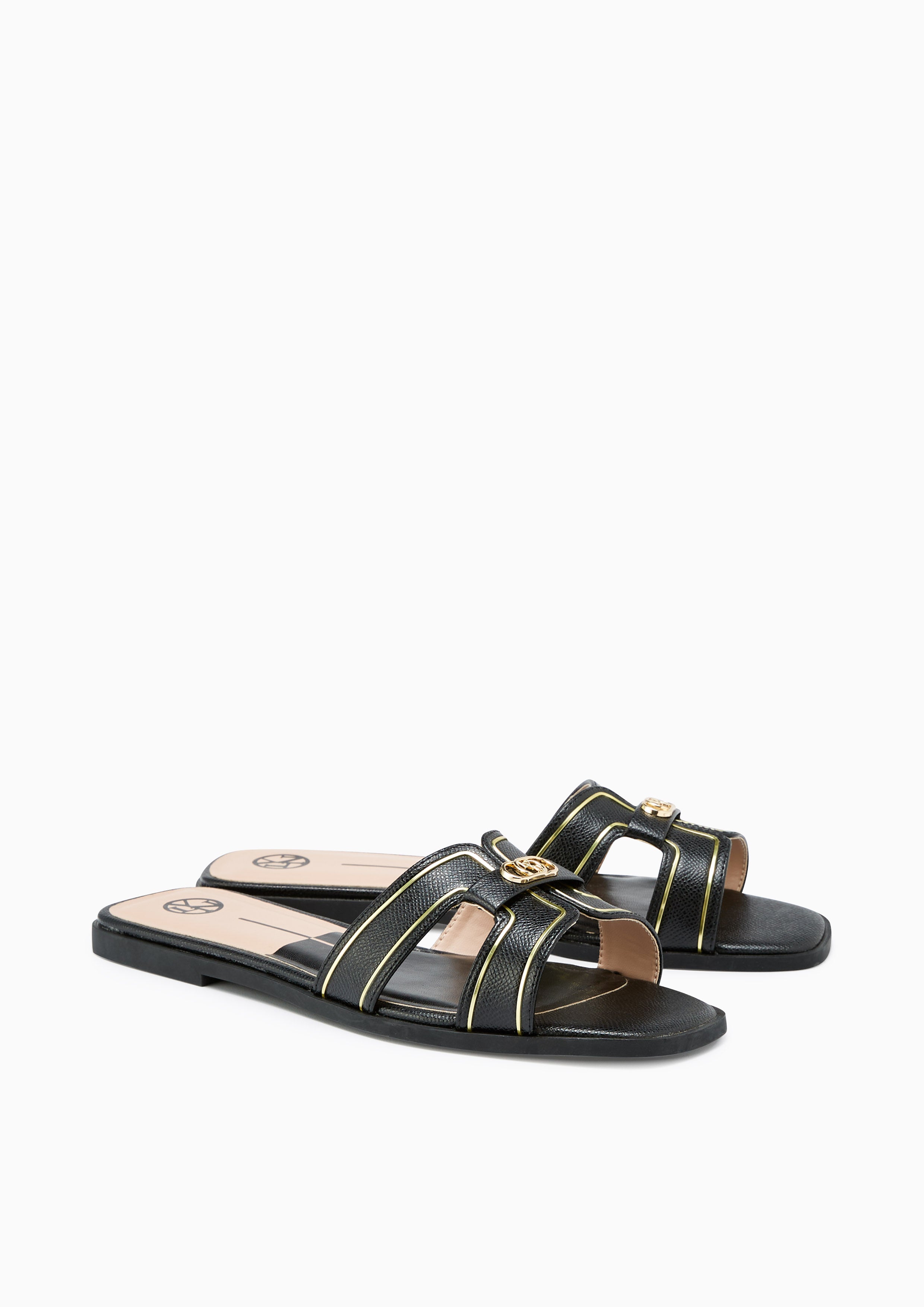 Hey Flat Sandals Black - Lyn TH