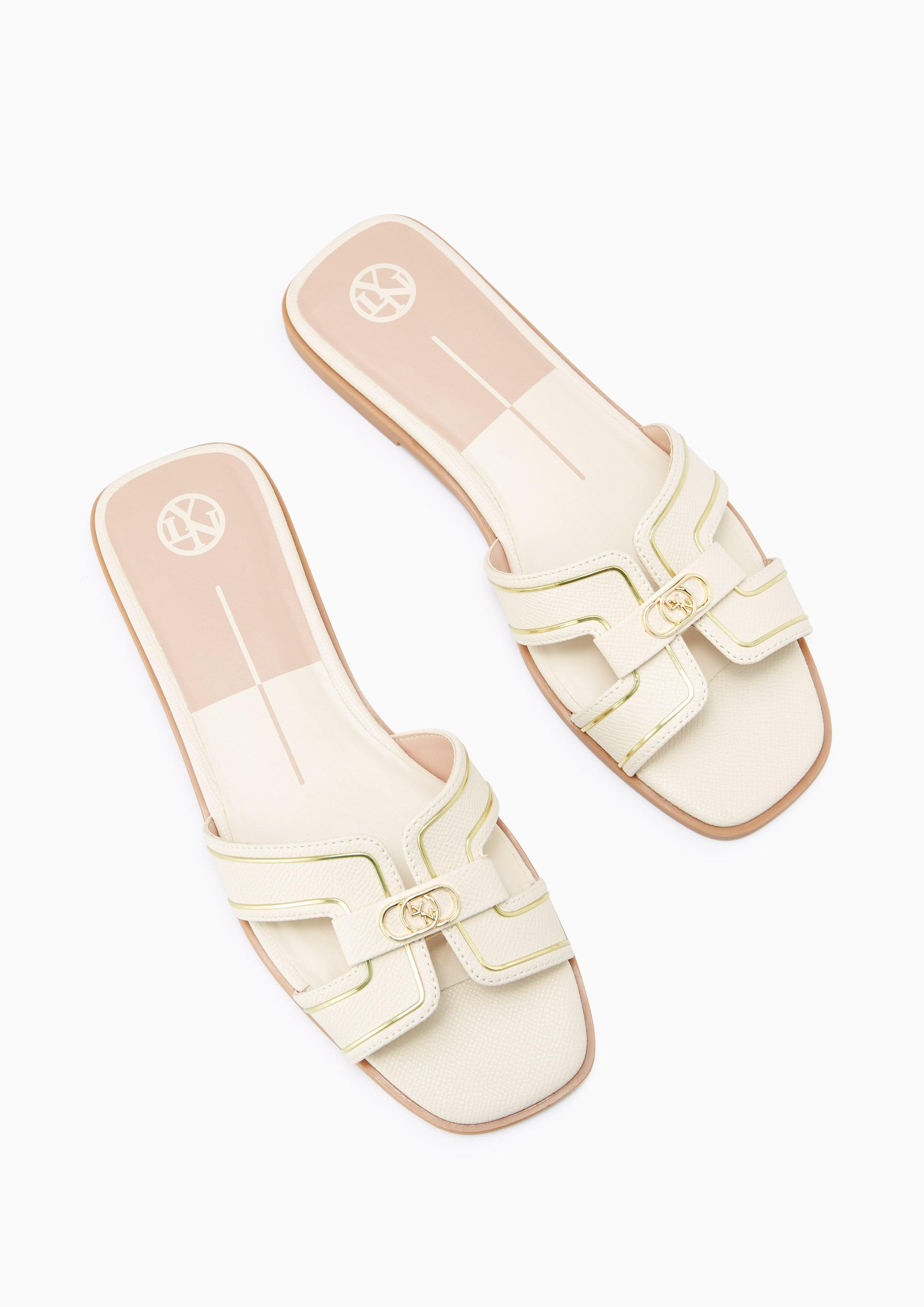 Hey Flat Sandals Ivory