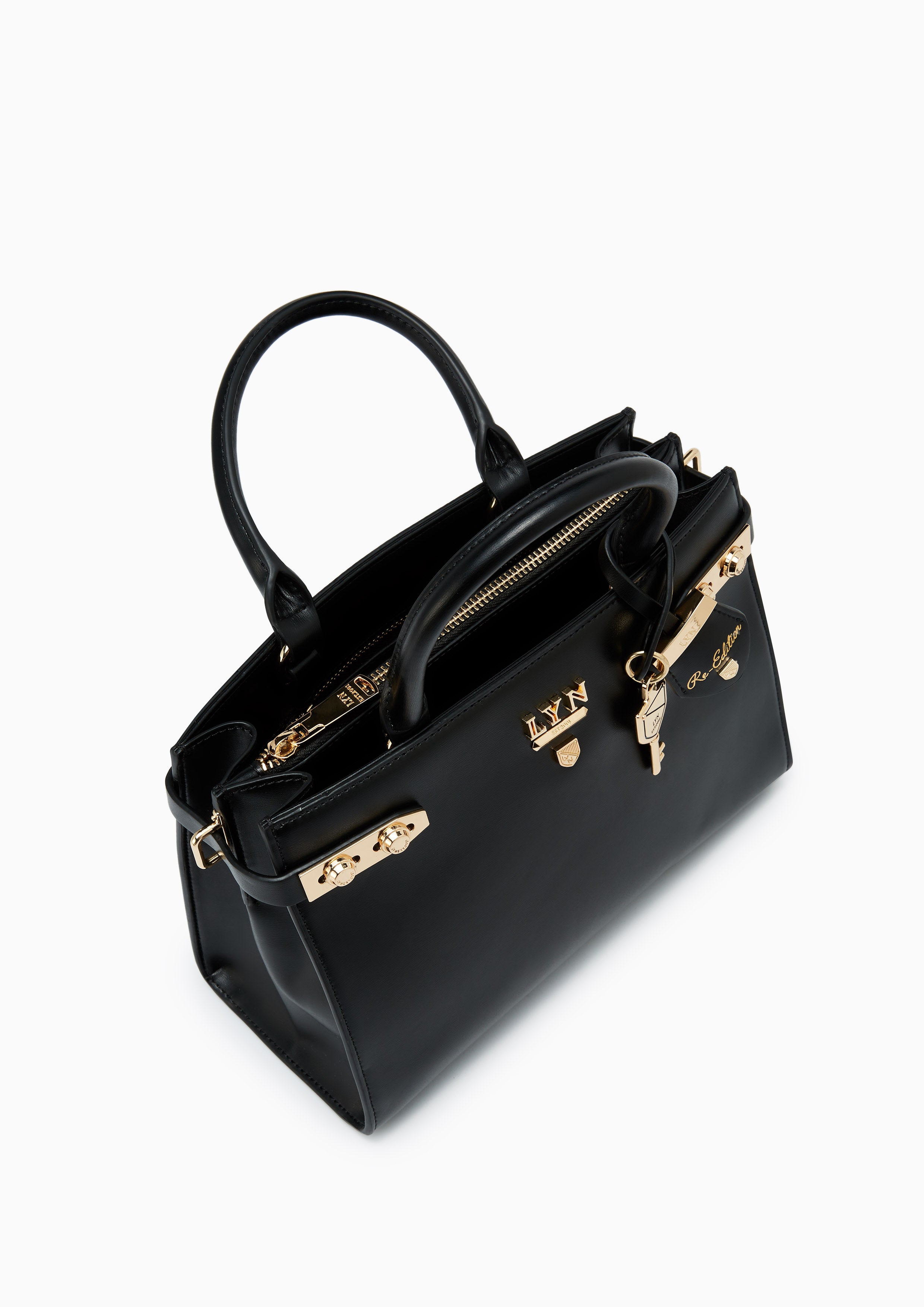 Fineness Re-Edit Top Handle Bag L Black