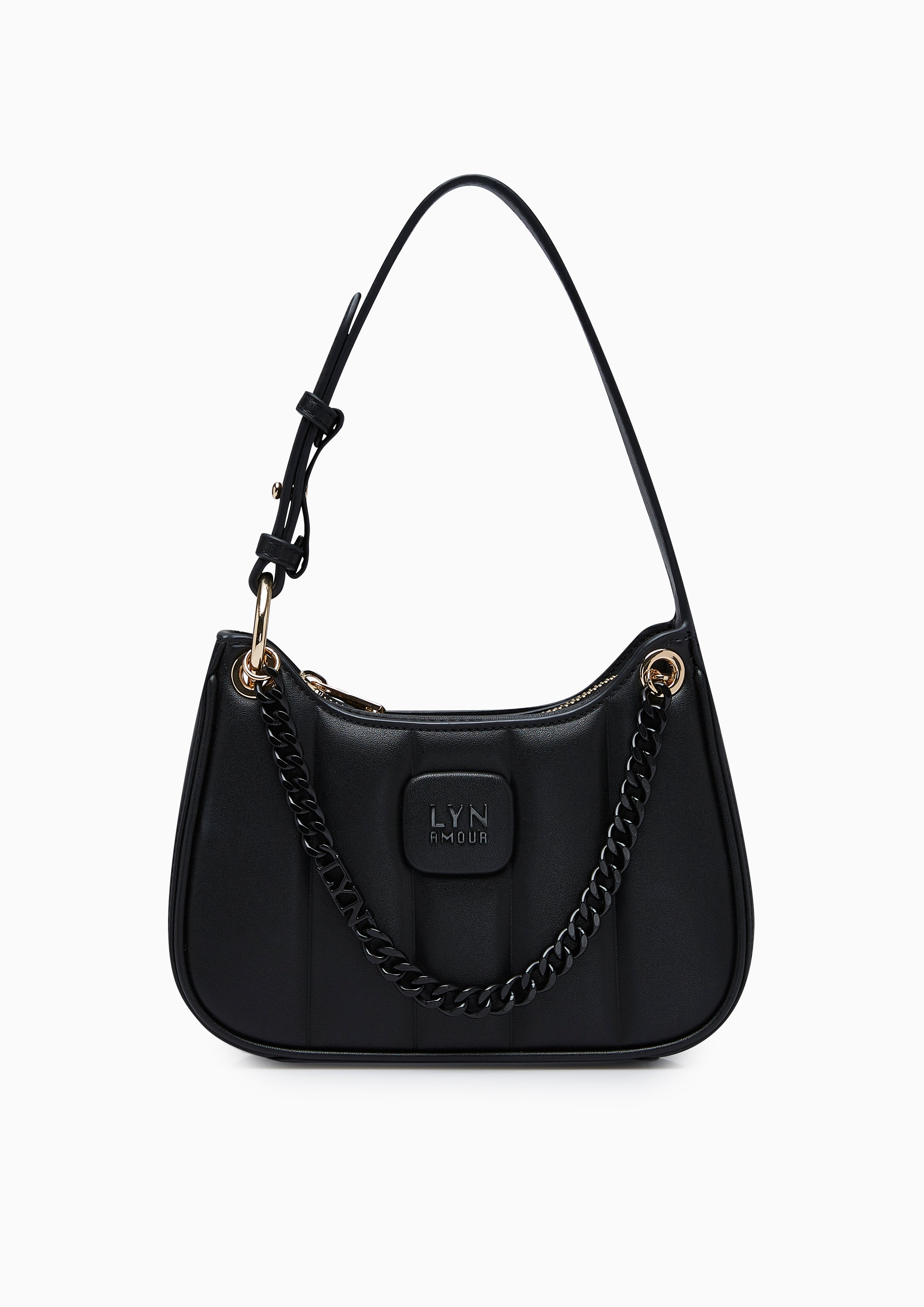 Patti Saddle Crossbody Bag Black - Lyn TH