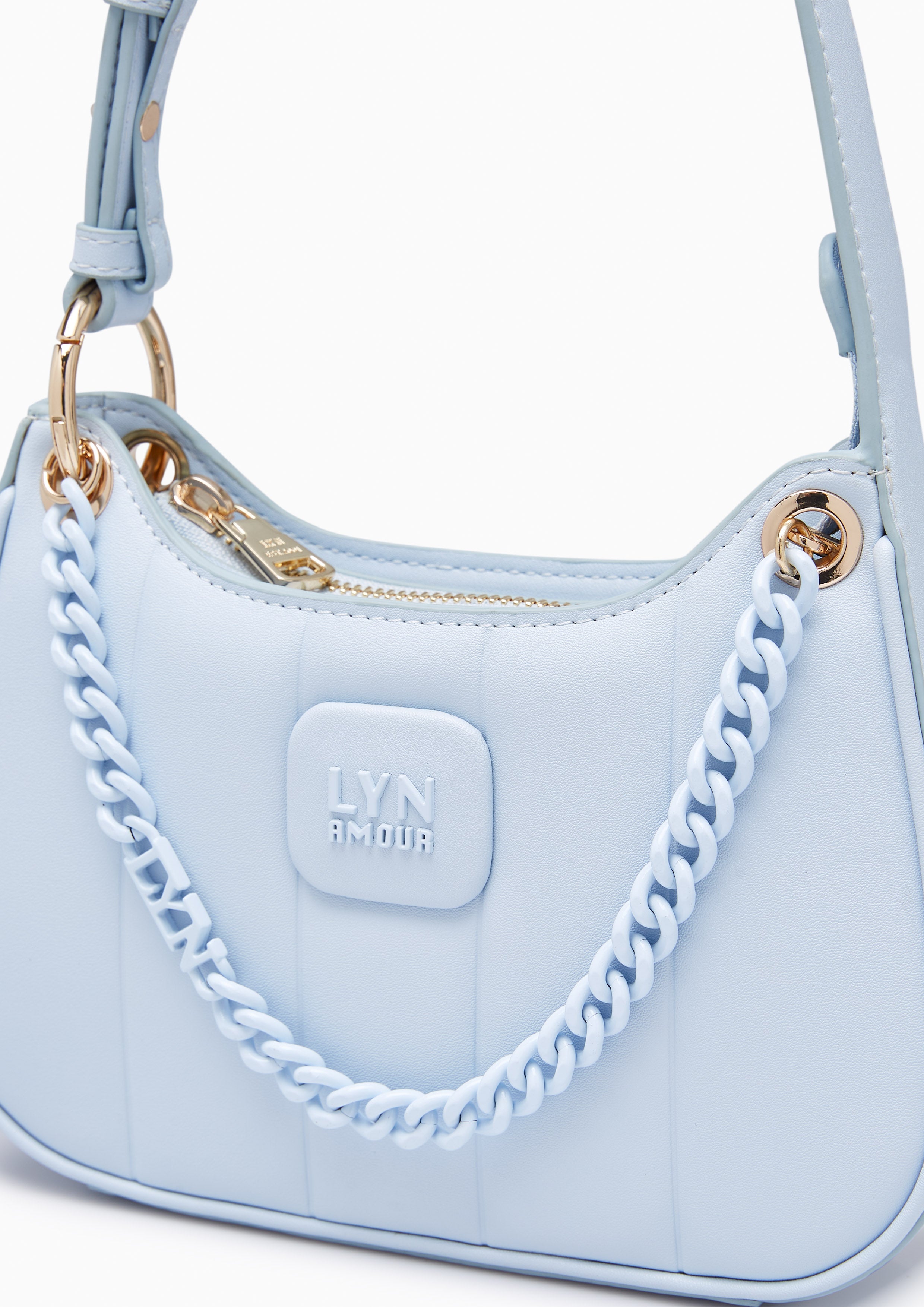 Patti Saddle Crossbody Bag Light Blue - Lyn TH