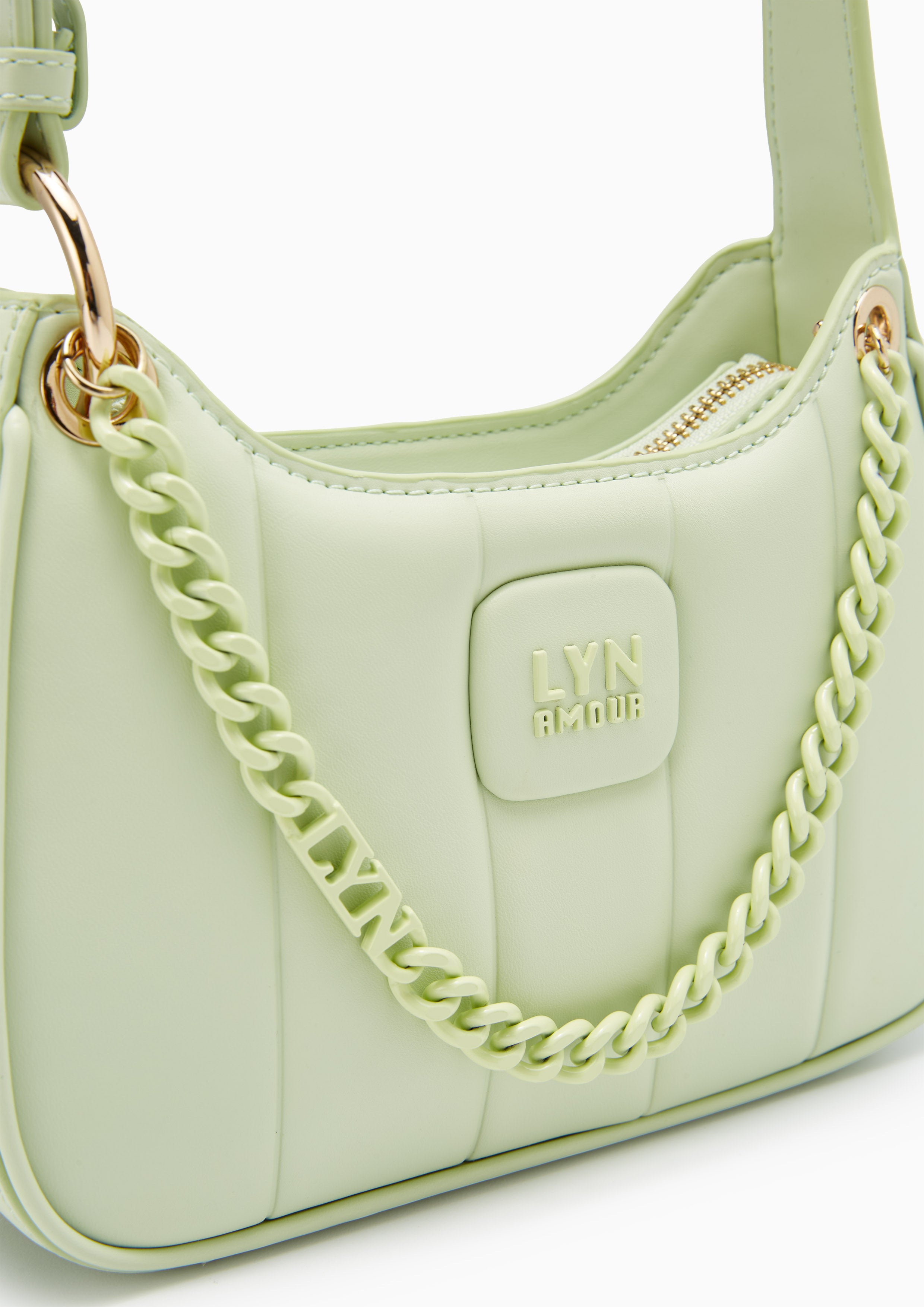 Patti Saddle Crossbody Bag Light Green - Lyn TH