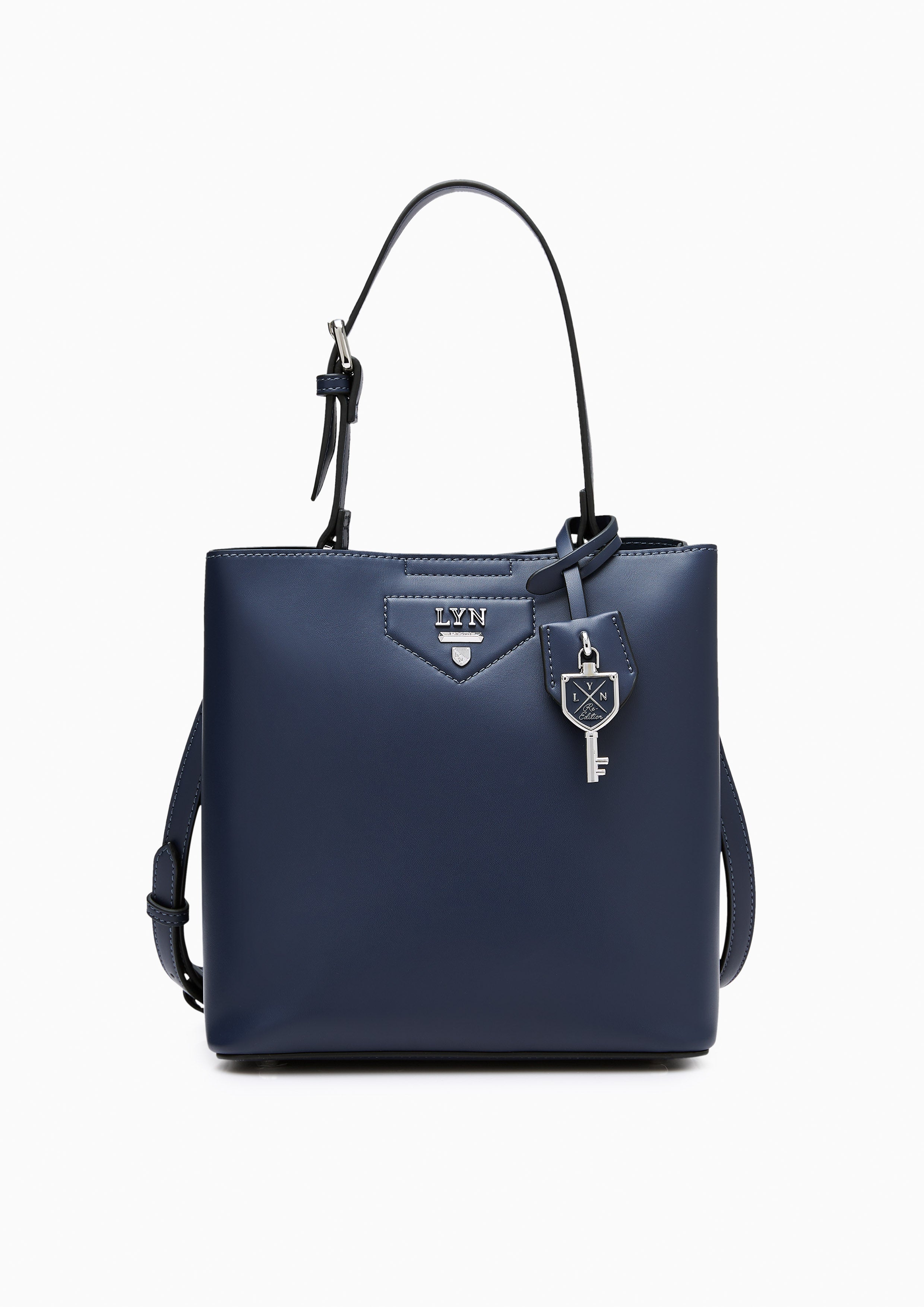 Astraea Bucket M Bucket Bag Navy - Lyn TH