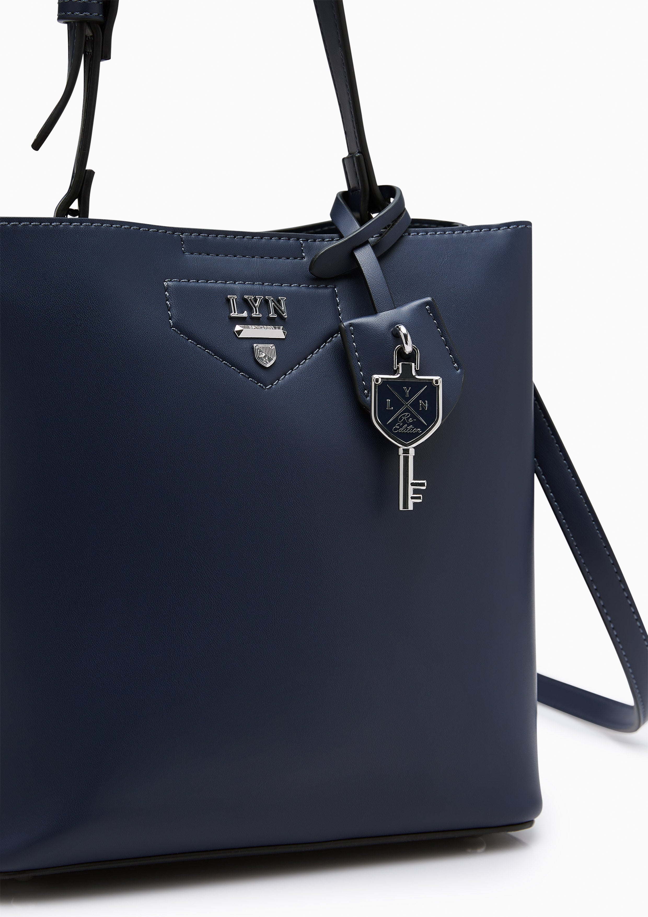 Astraea Bucket M Bucket Bag Navy - Lyn TH