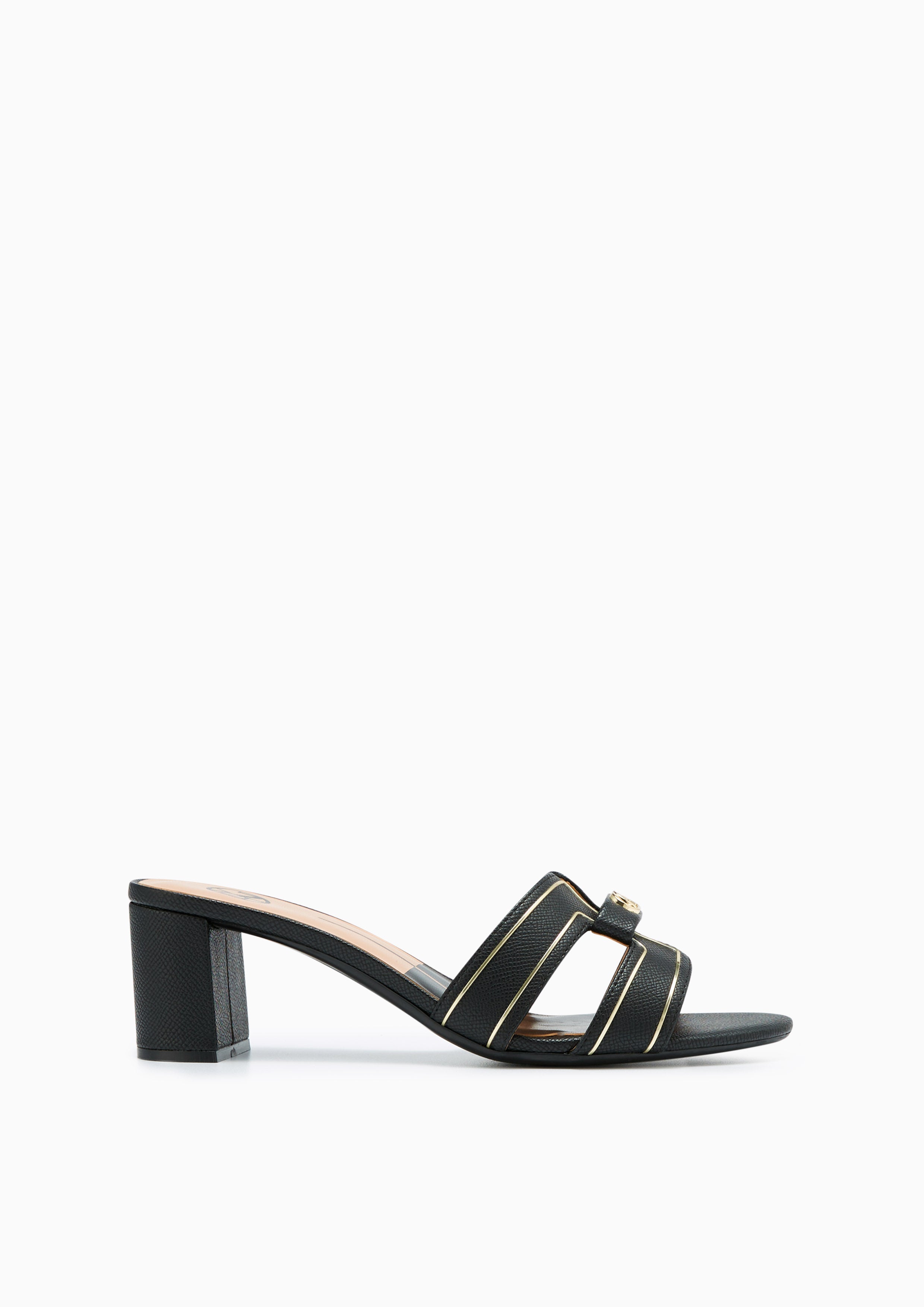 Hey Mid Heel Sandals Black - Lyn TH