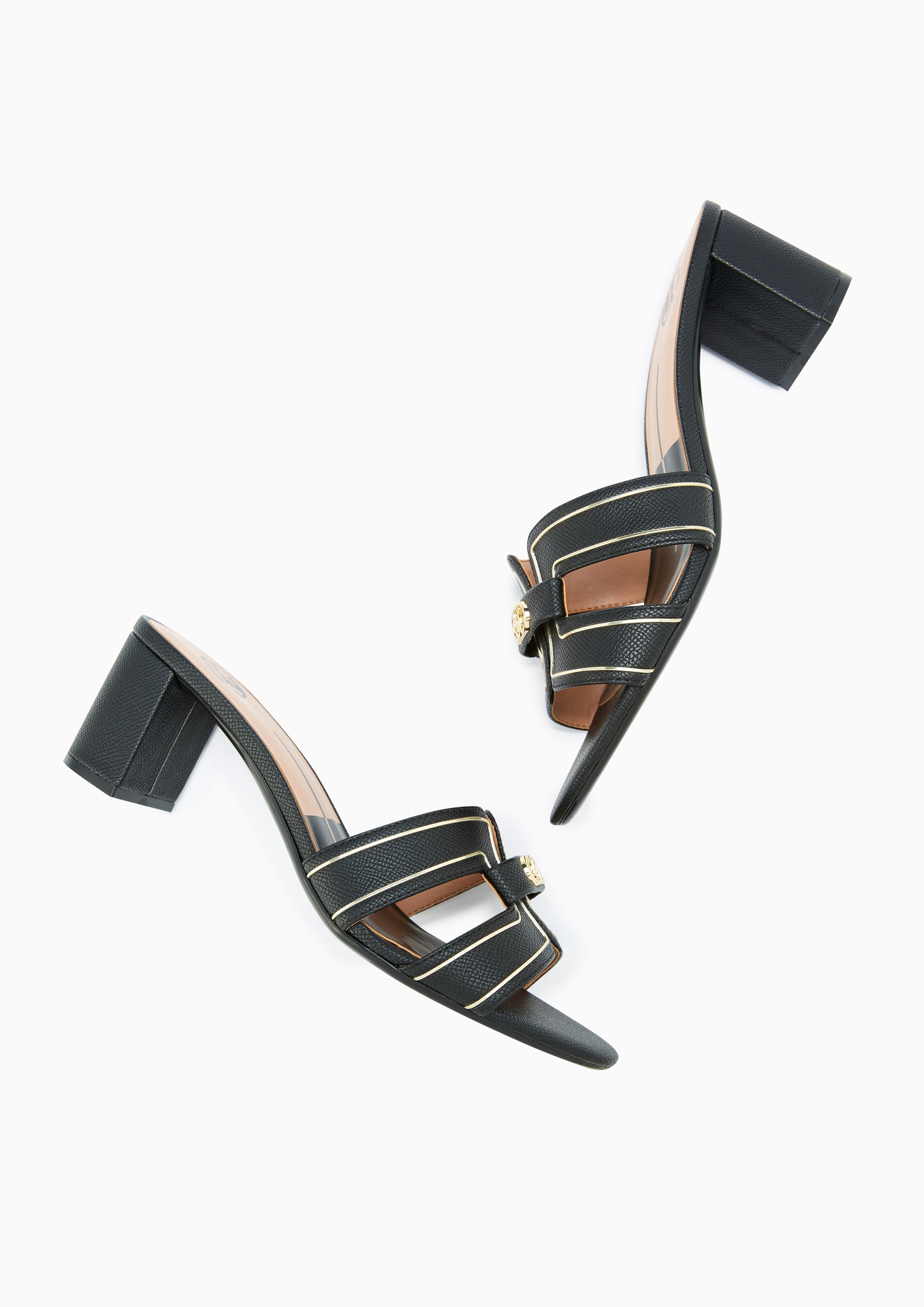 Hey Mid Heel Sandals Black - Lyn TH