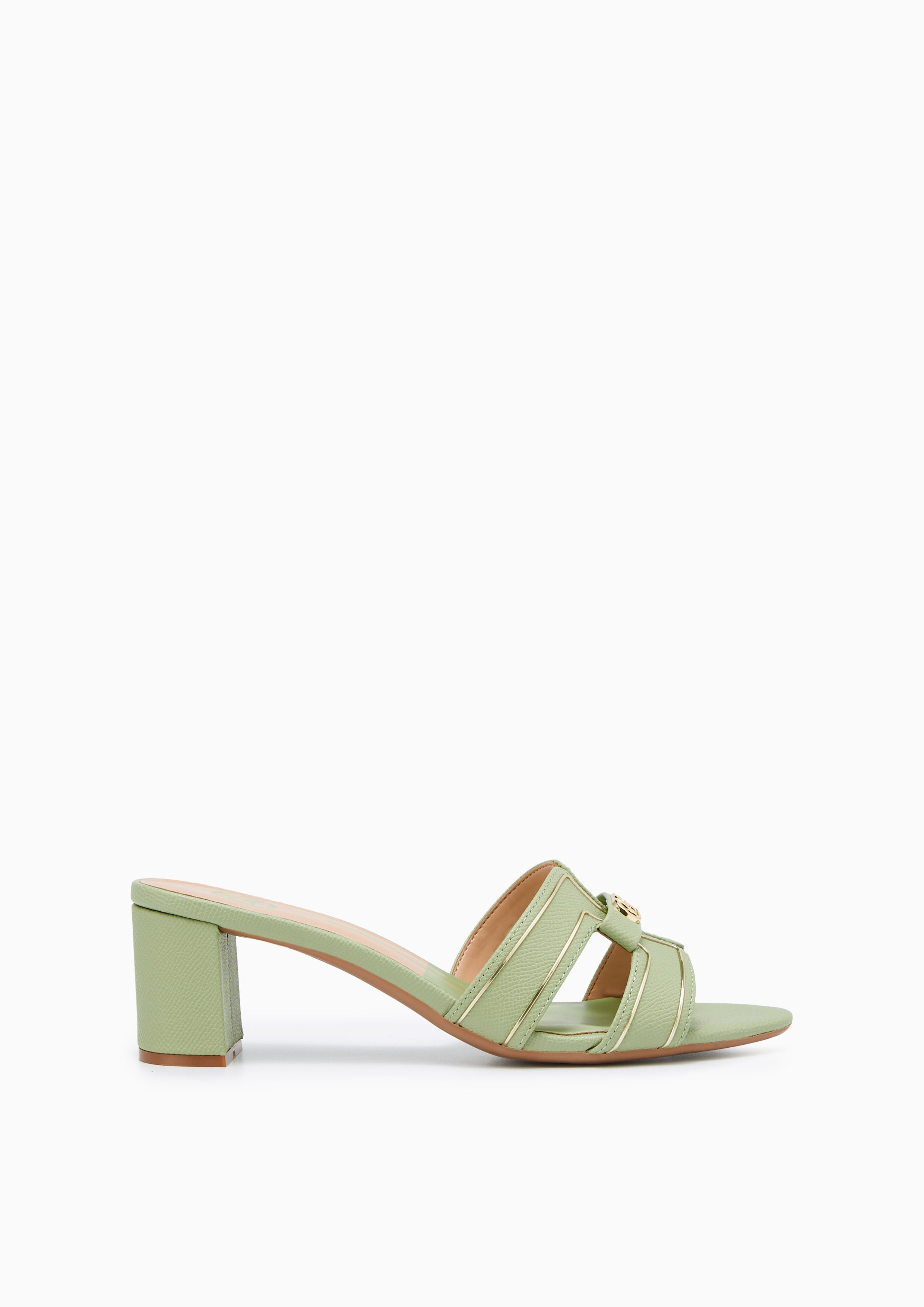 Hey Mid Heel Sandals Green - Lyn TH