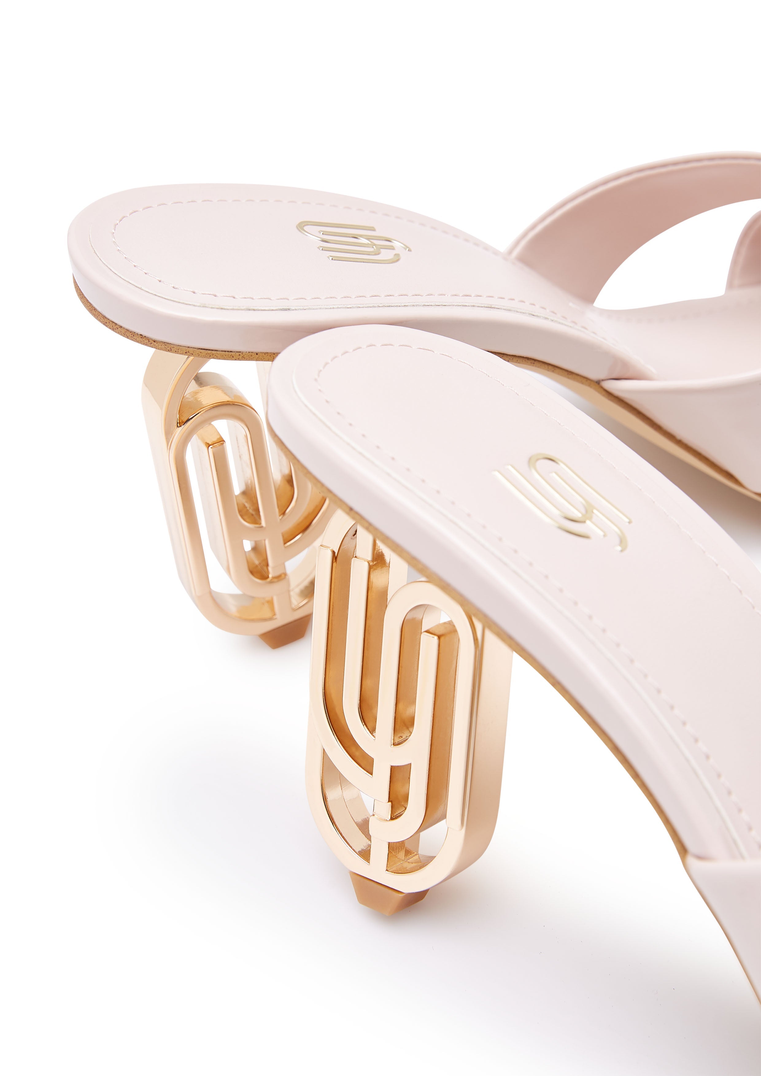 Iberry Infinite Mid Heel Sandals Beige - Lyn TH