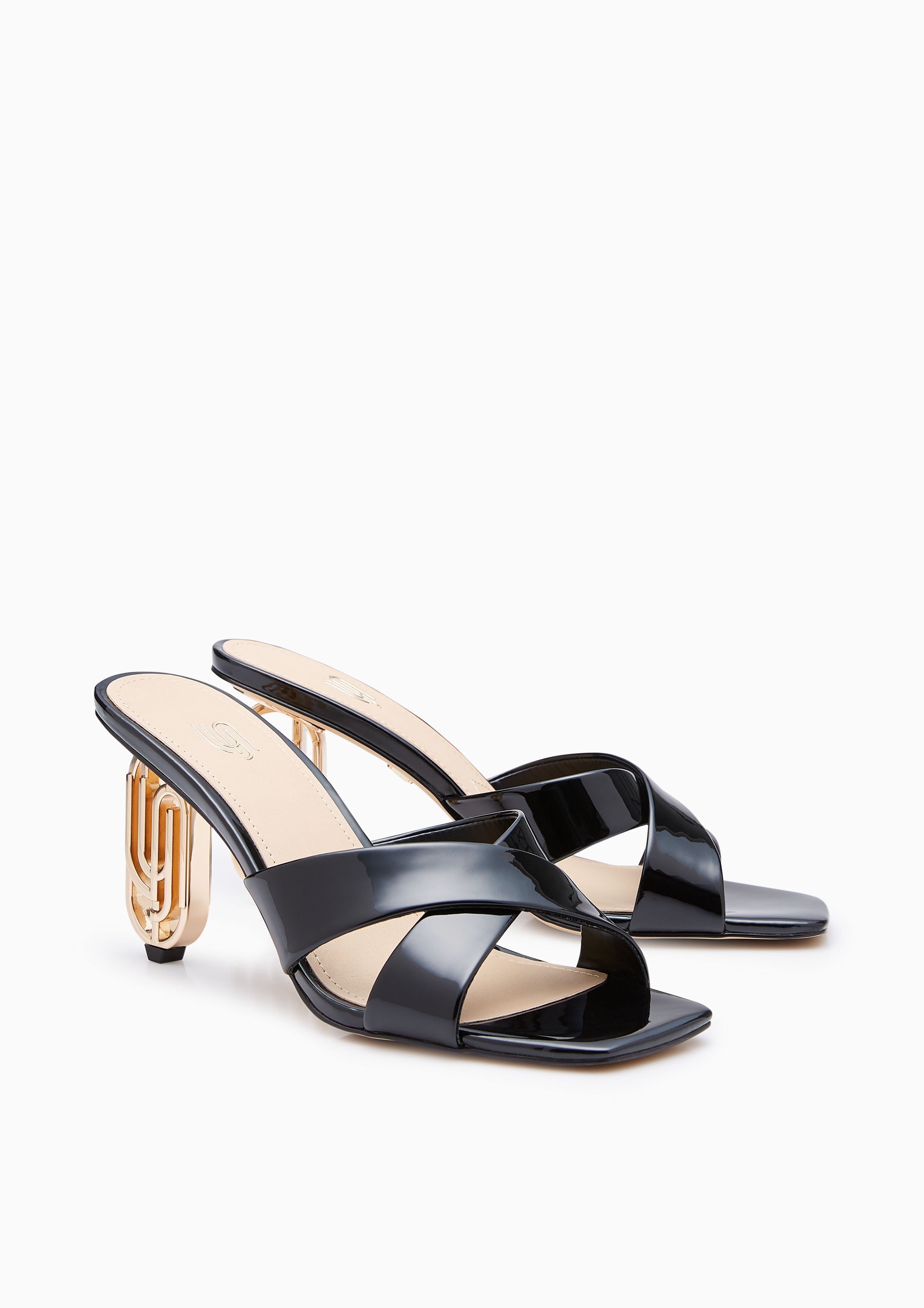 Iberry Infinite Mid Heel Sandals Black - Lyn TH