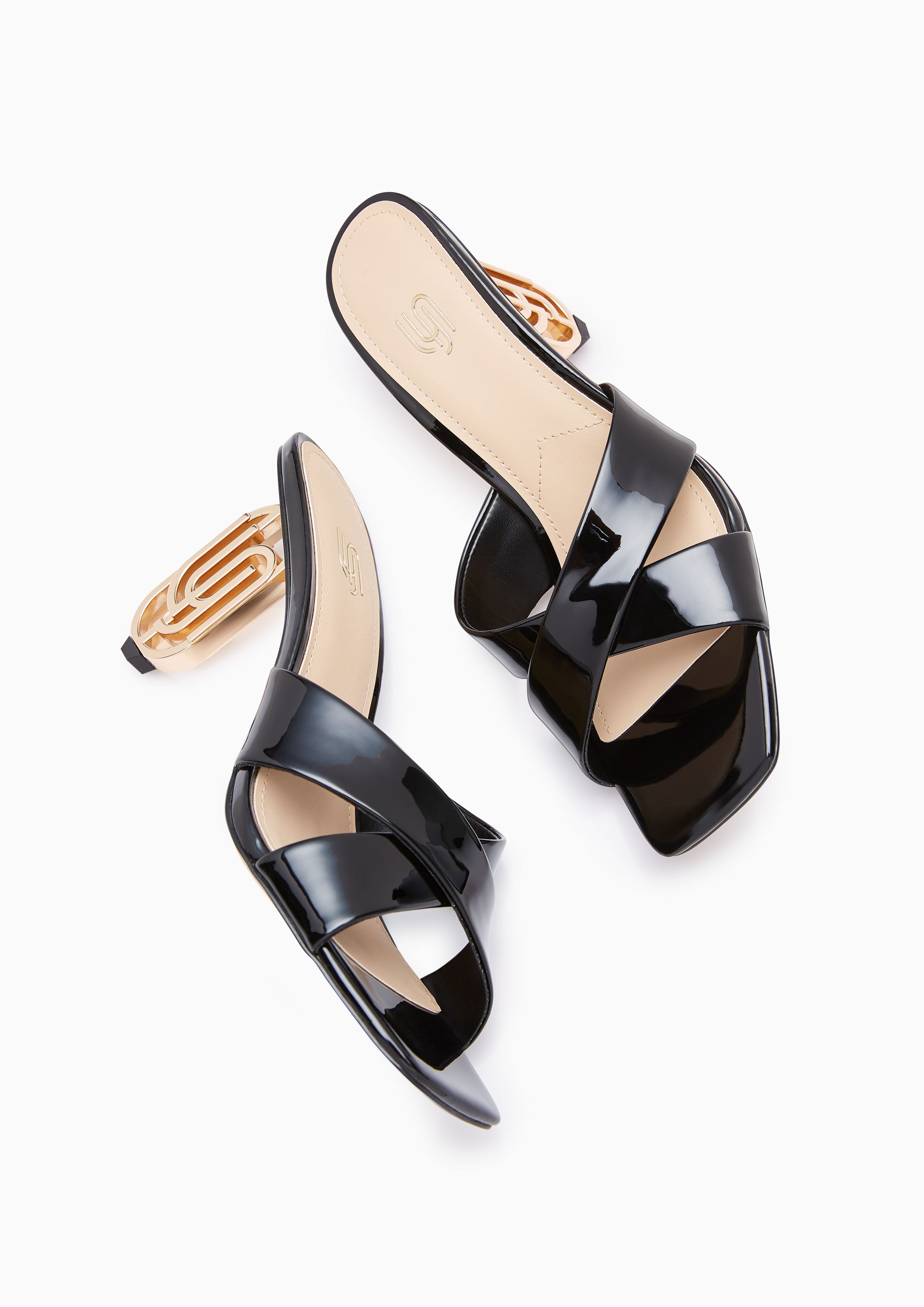 Iberry Infinite Mid Heel Sandals Black - Lyn TH