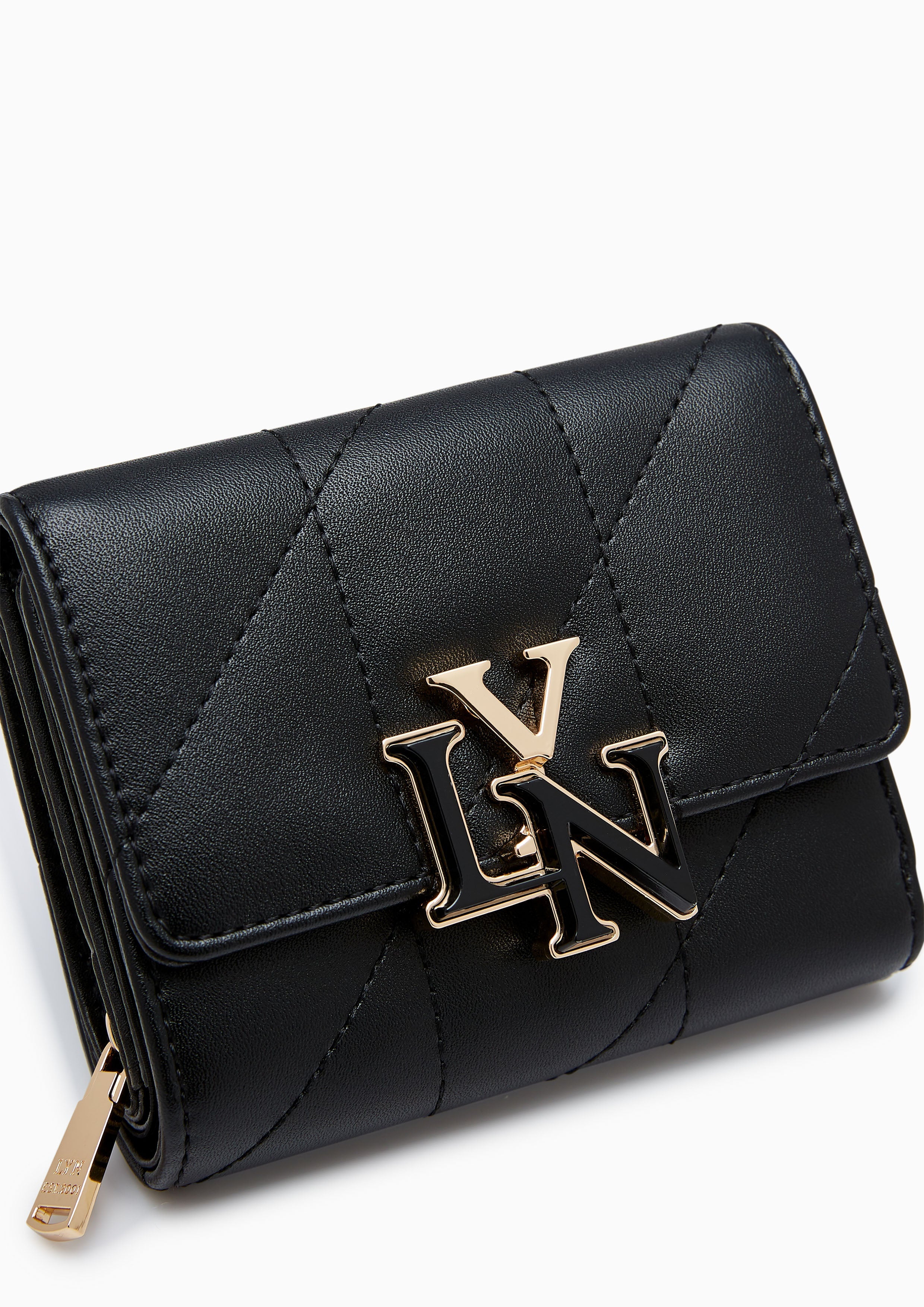 Gaston Short Wallet Black - Lyn TH