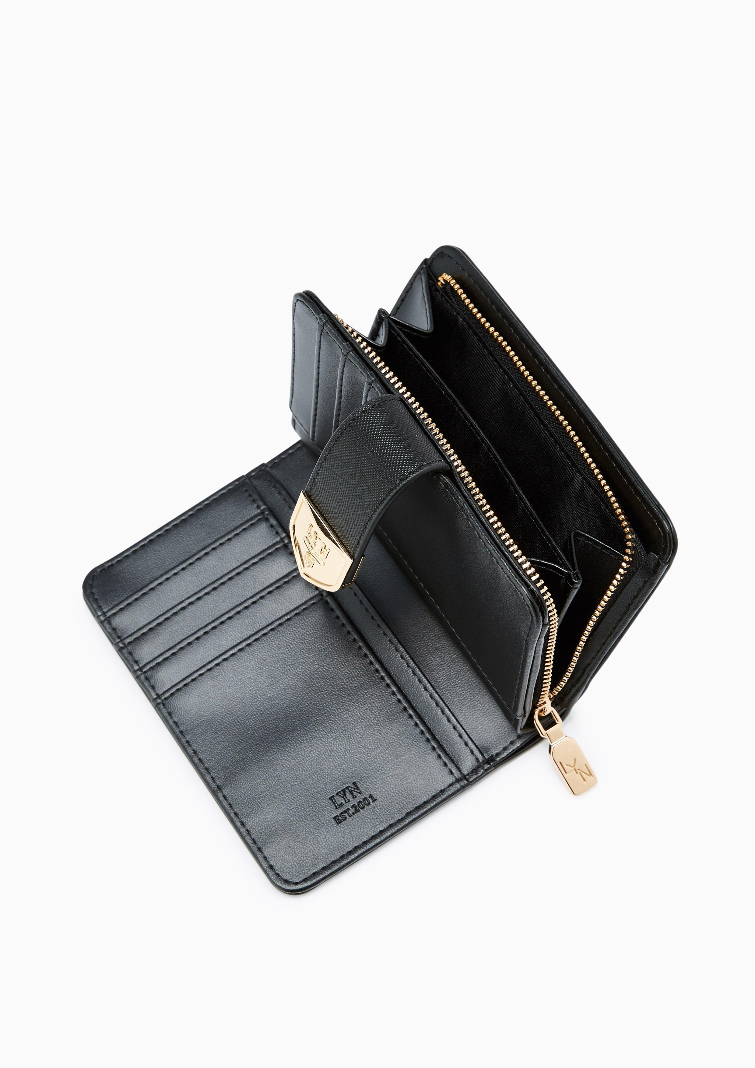 Athella Metal Short Wallet Black - Lyn TH