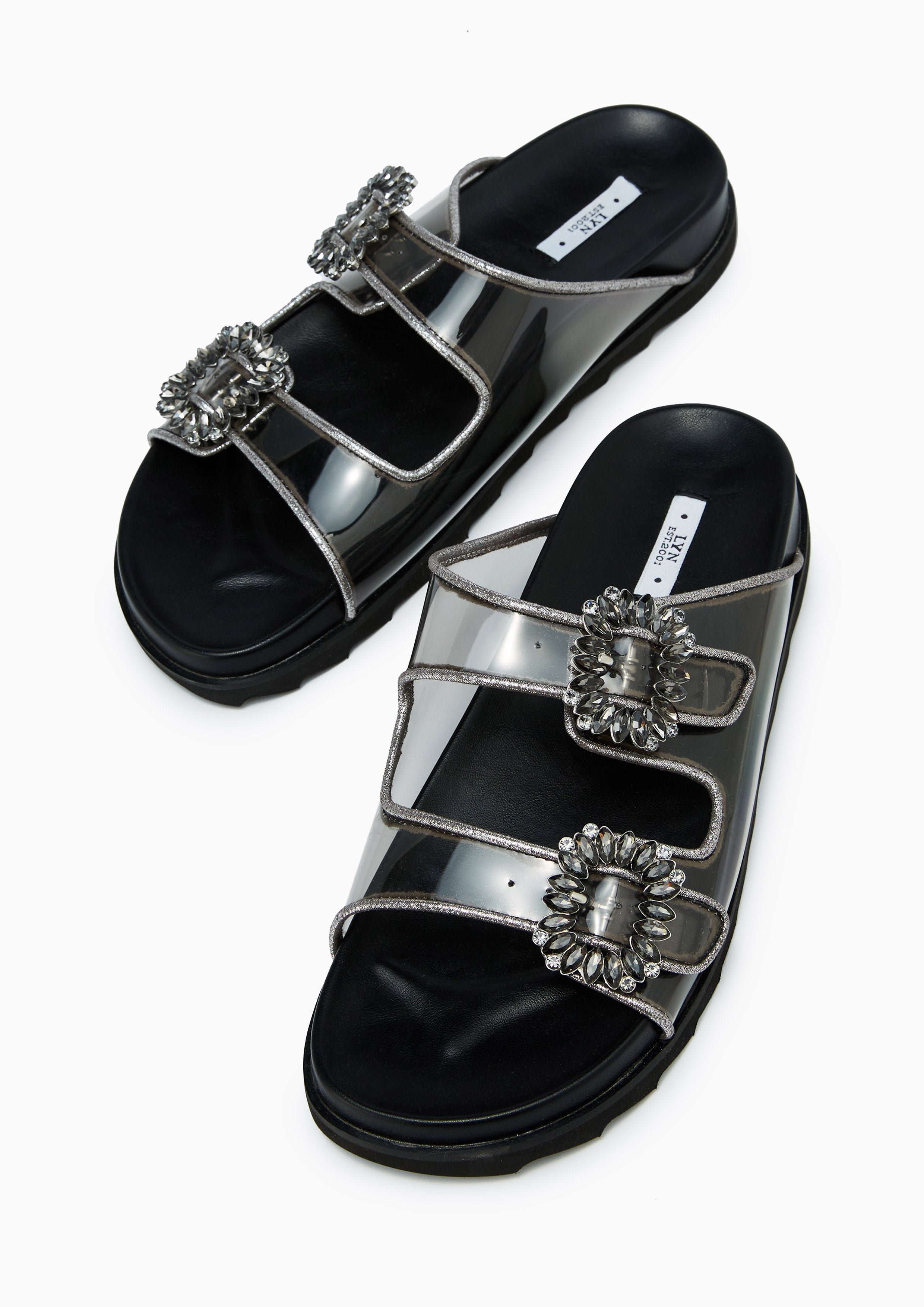 Veeni Flat Sandals Black - Lyn TH