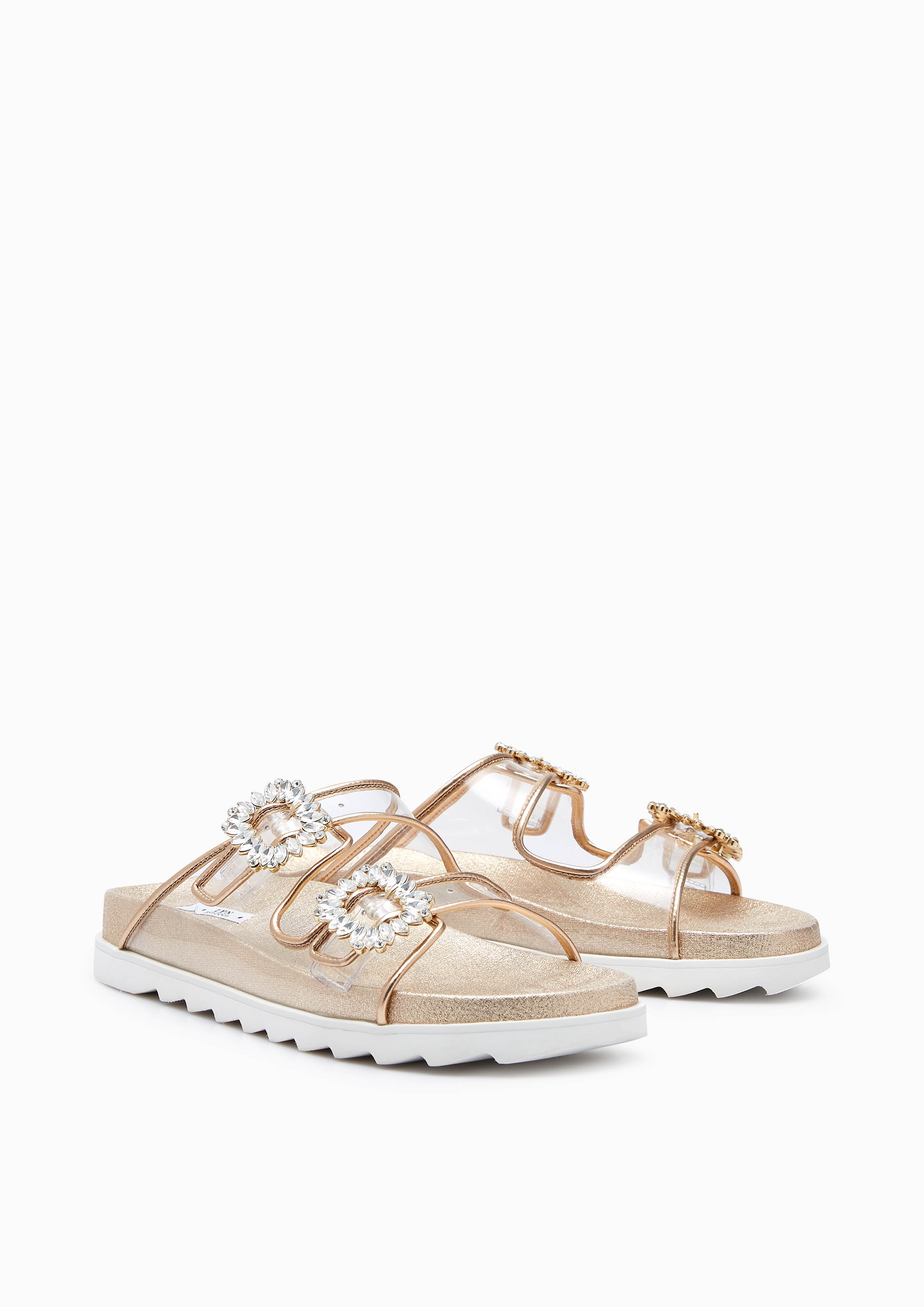 Veeni Flat Sandals Gold - Lyn TH