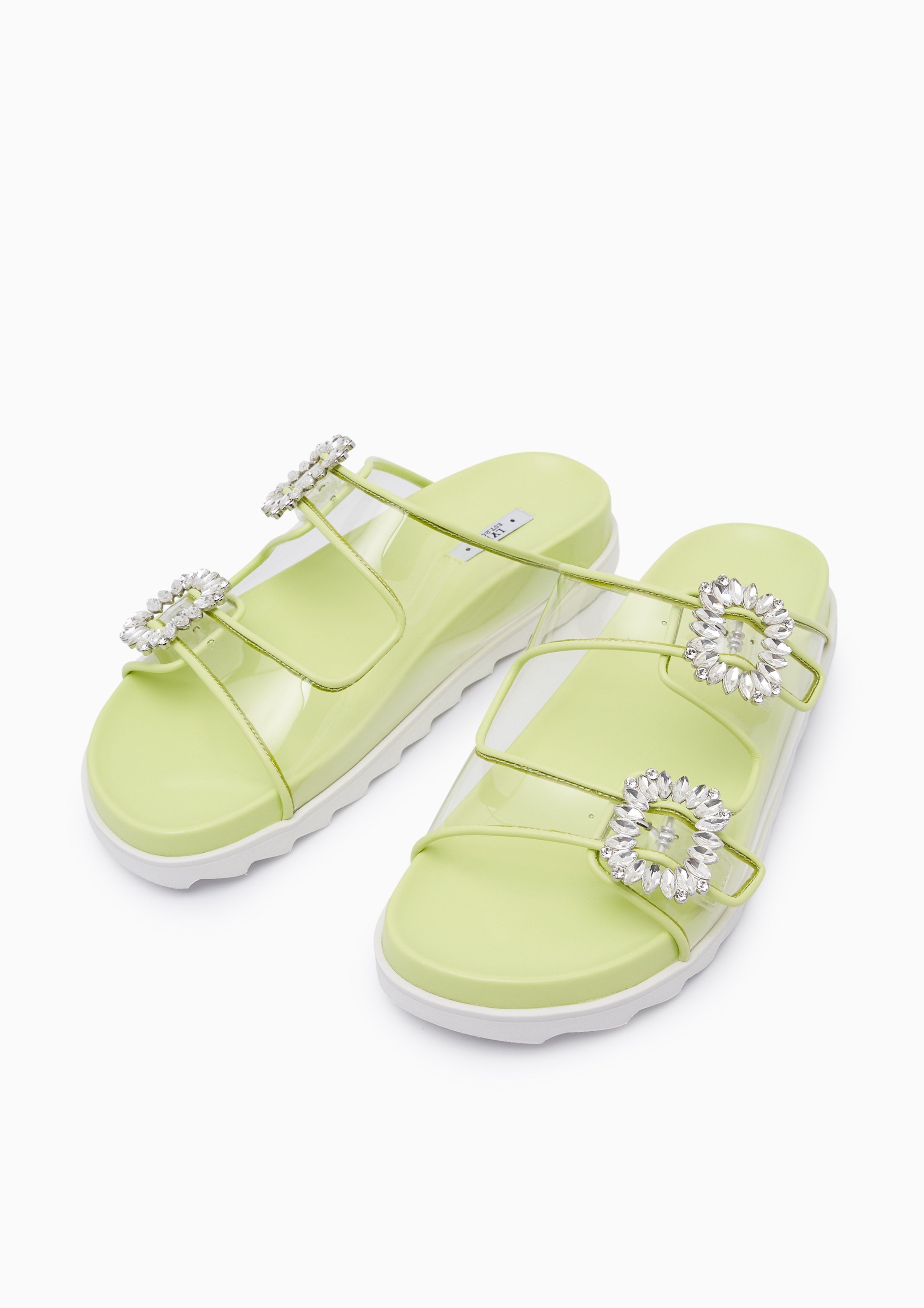 Veeni Flat Sandals Green - Lyn TH