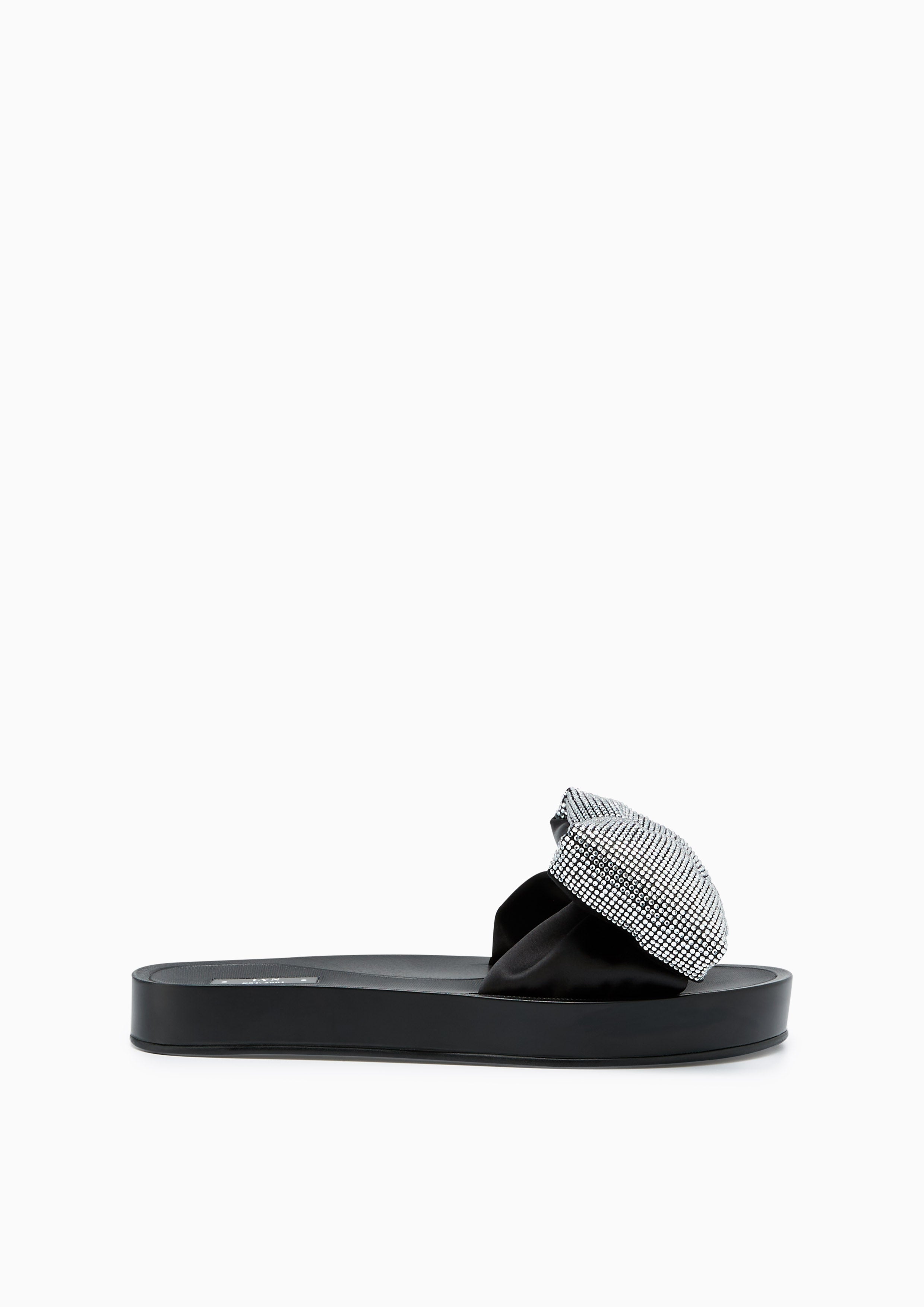 Clover Crystal Sandals Black - Lyn TH