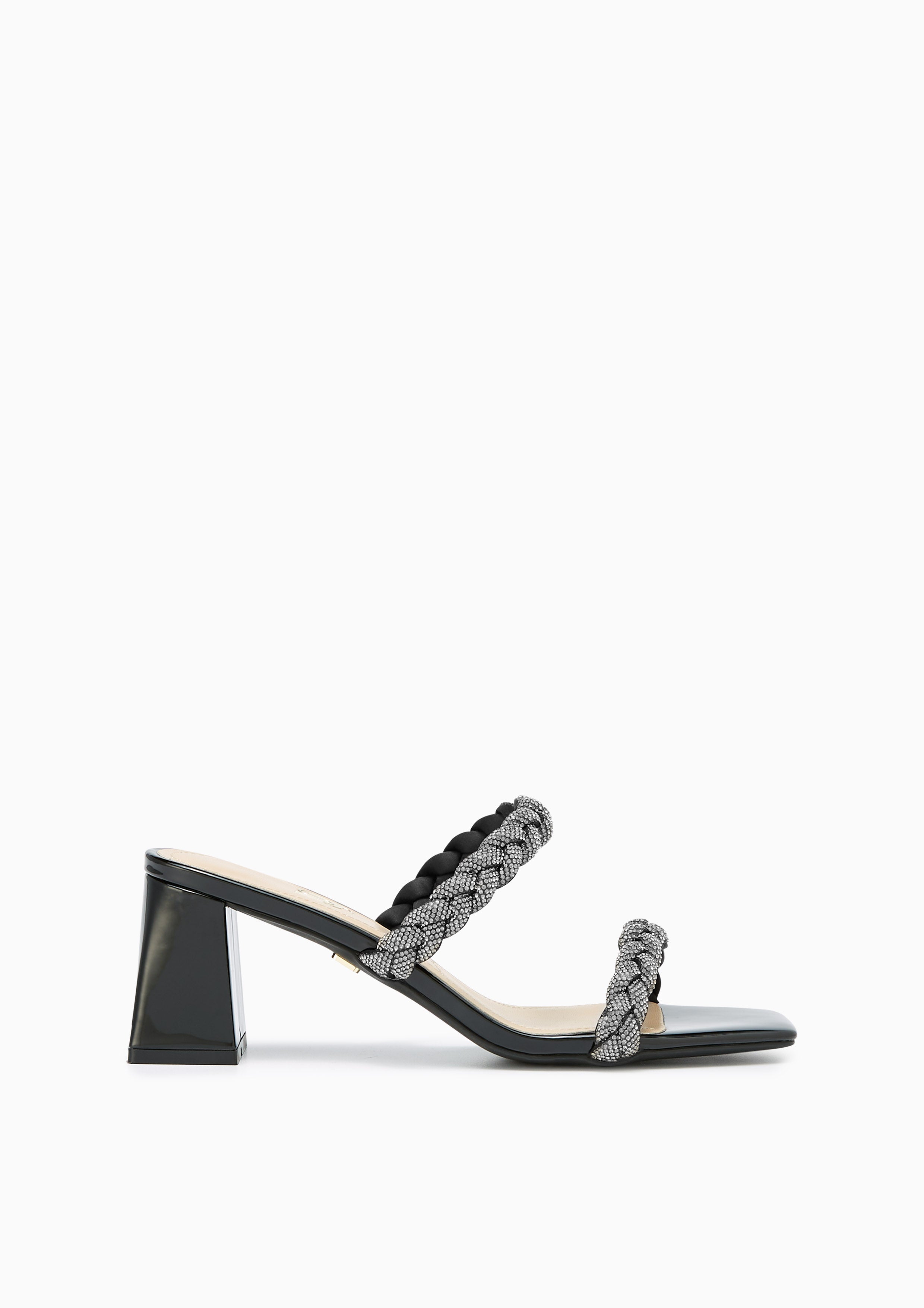 Promise Infinite Mid Heel Sandals Black - Lyn TH