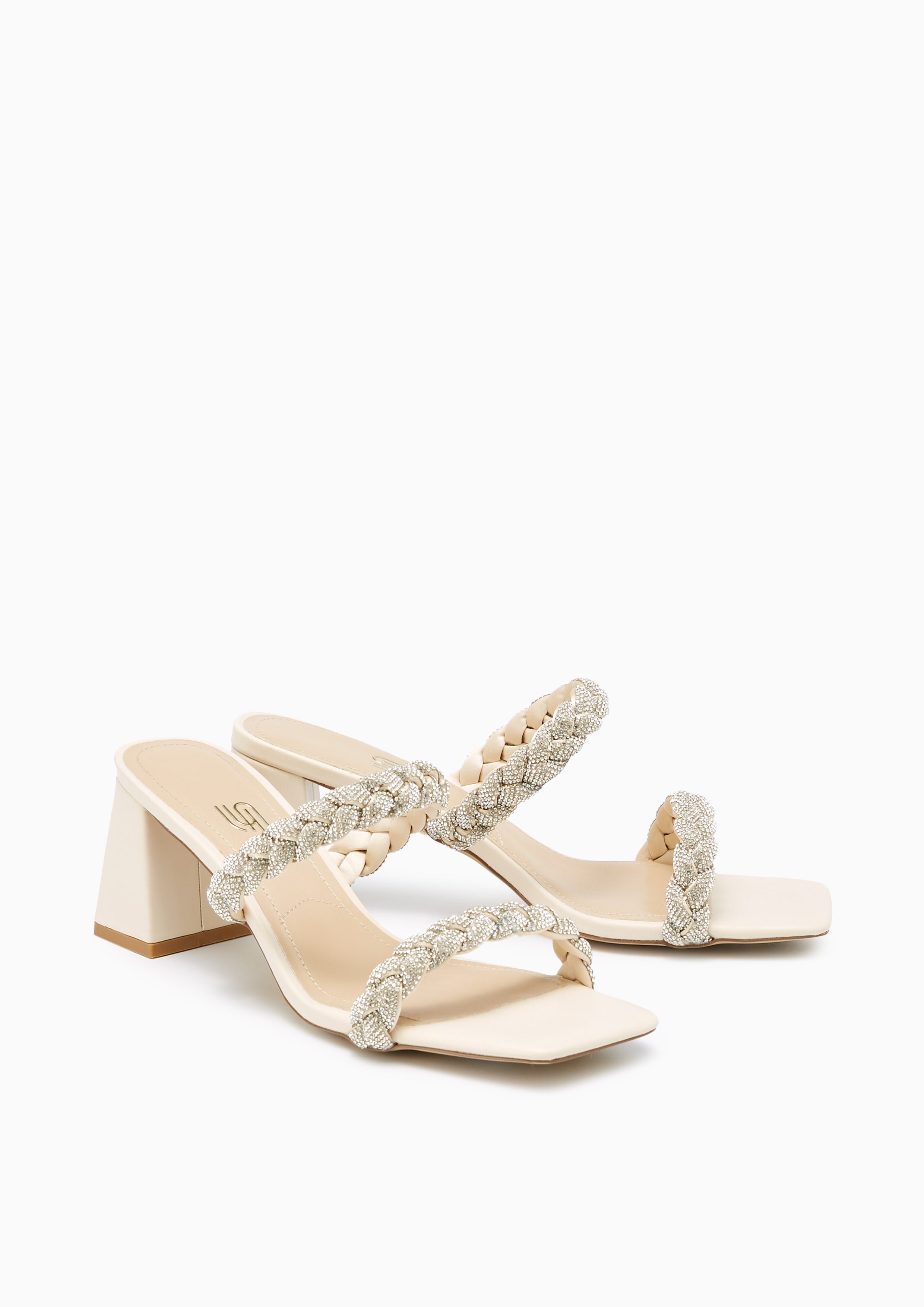 Promise Infinite Mid Heel Sandals Ivory - Lyn TH