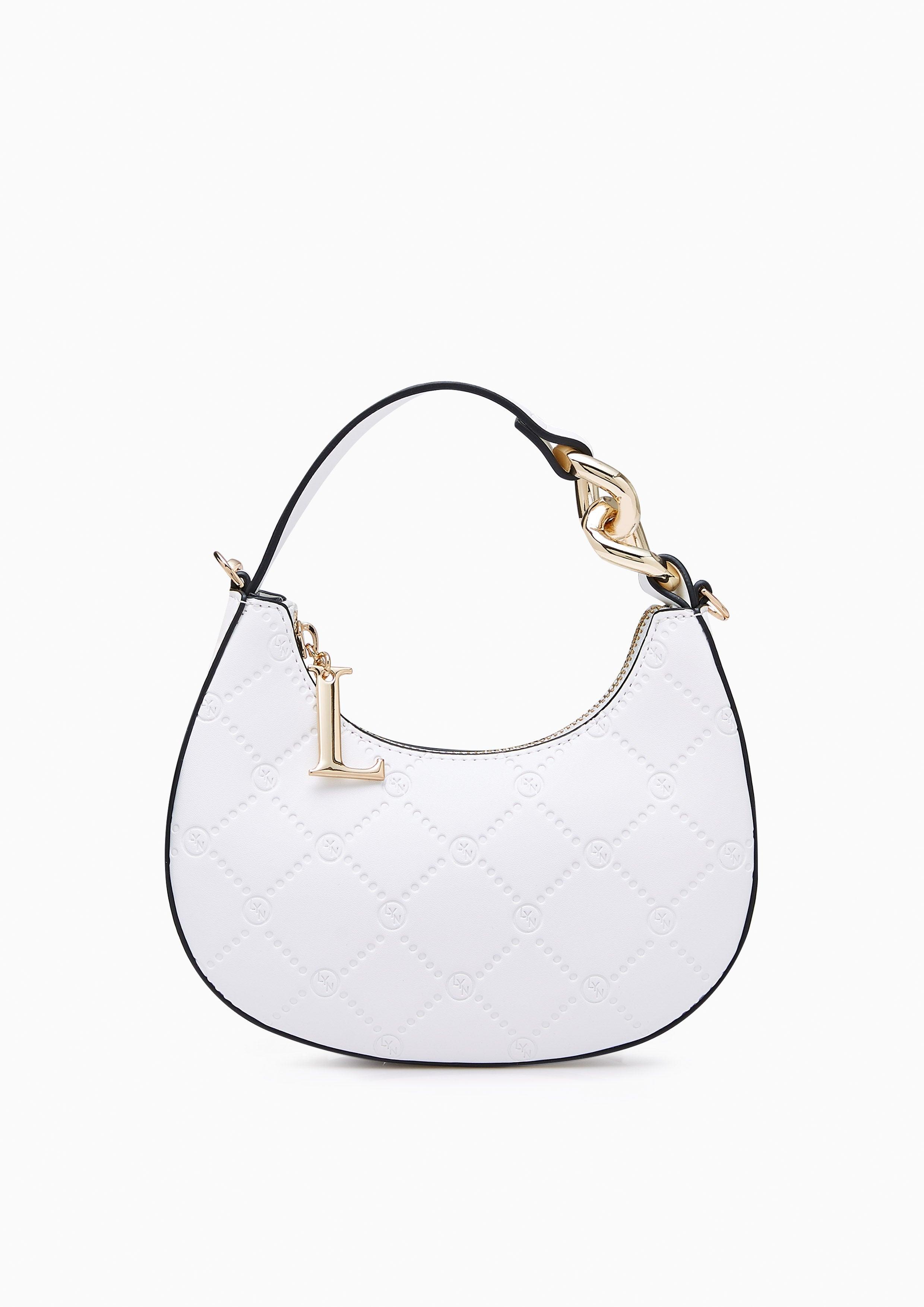 Minky Top Handle Bag White - Lyn TH