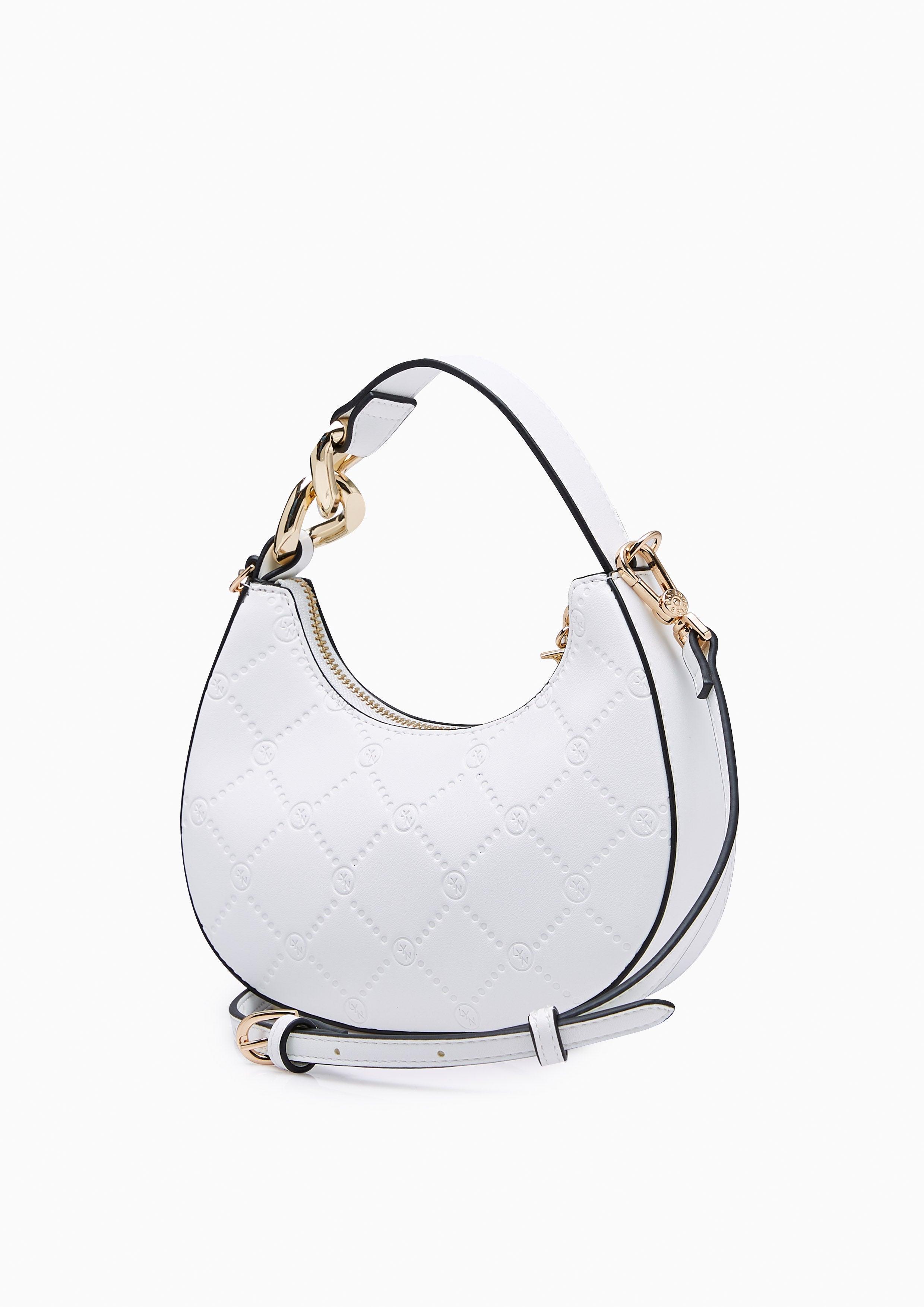 Minky Top Handle Bag White - Lyn TH