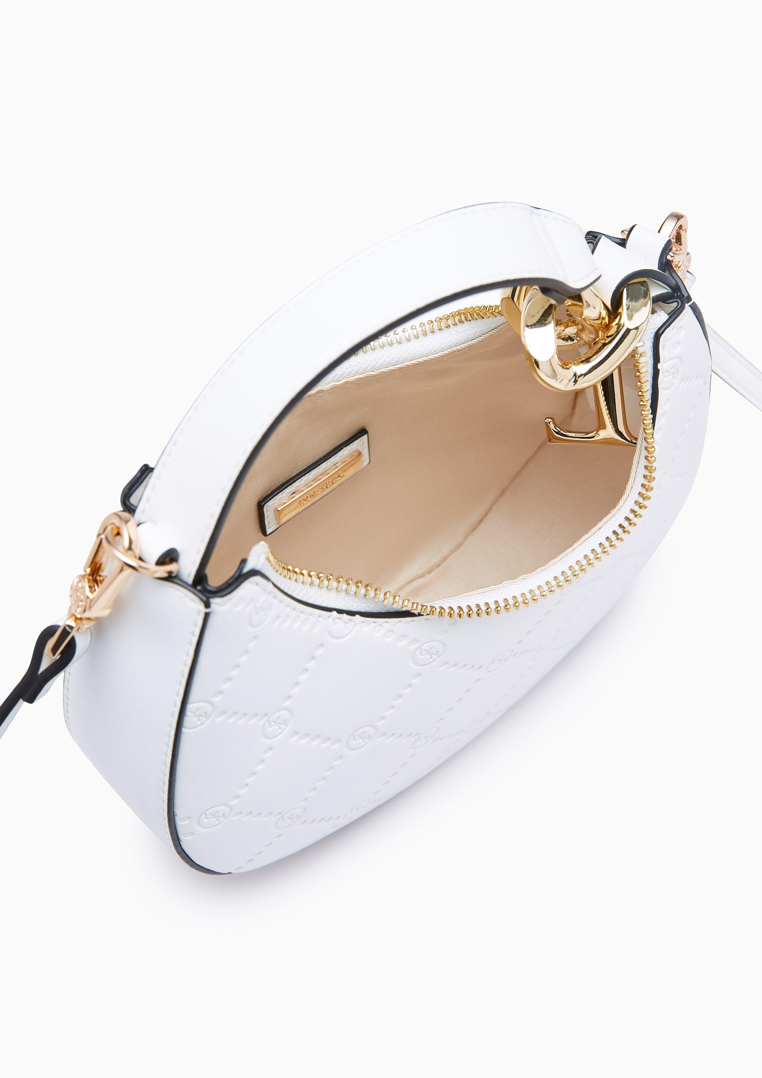 Minky Top Handle Bag White - Lyn TH