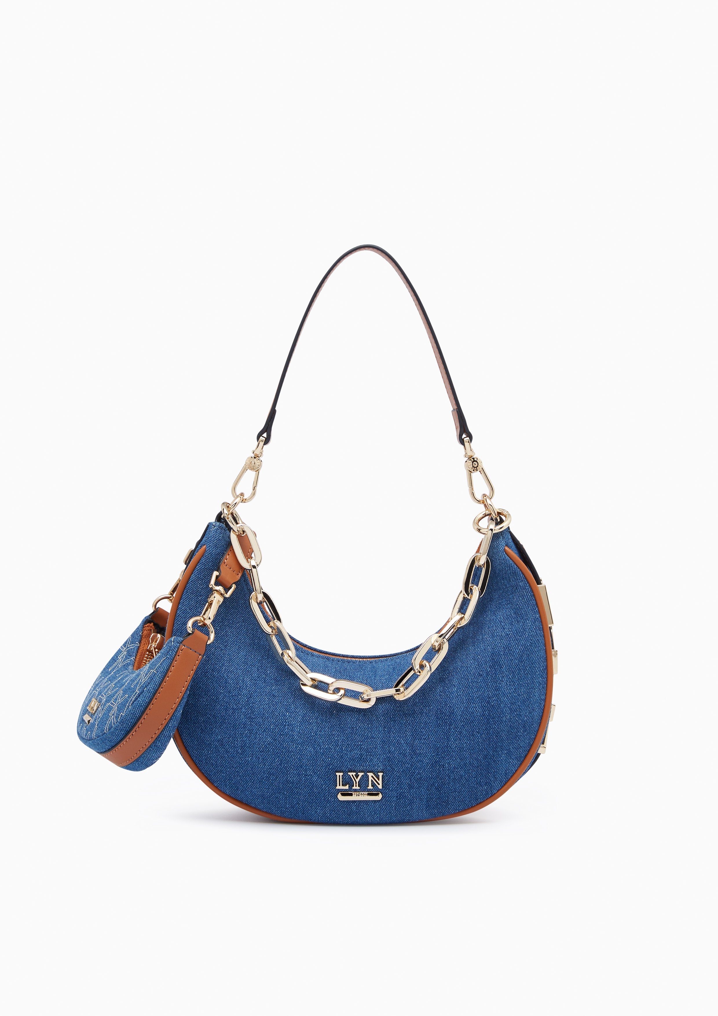 Diva Denim Shoulder Bag Blue - Lyn TH