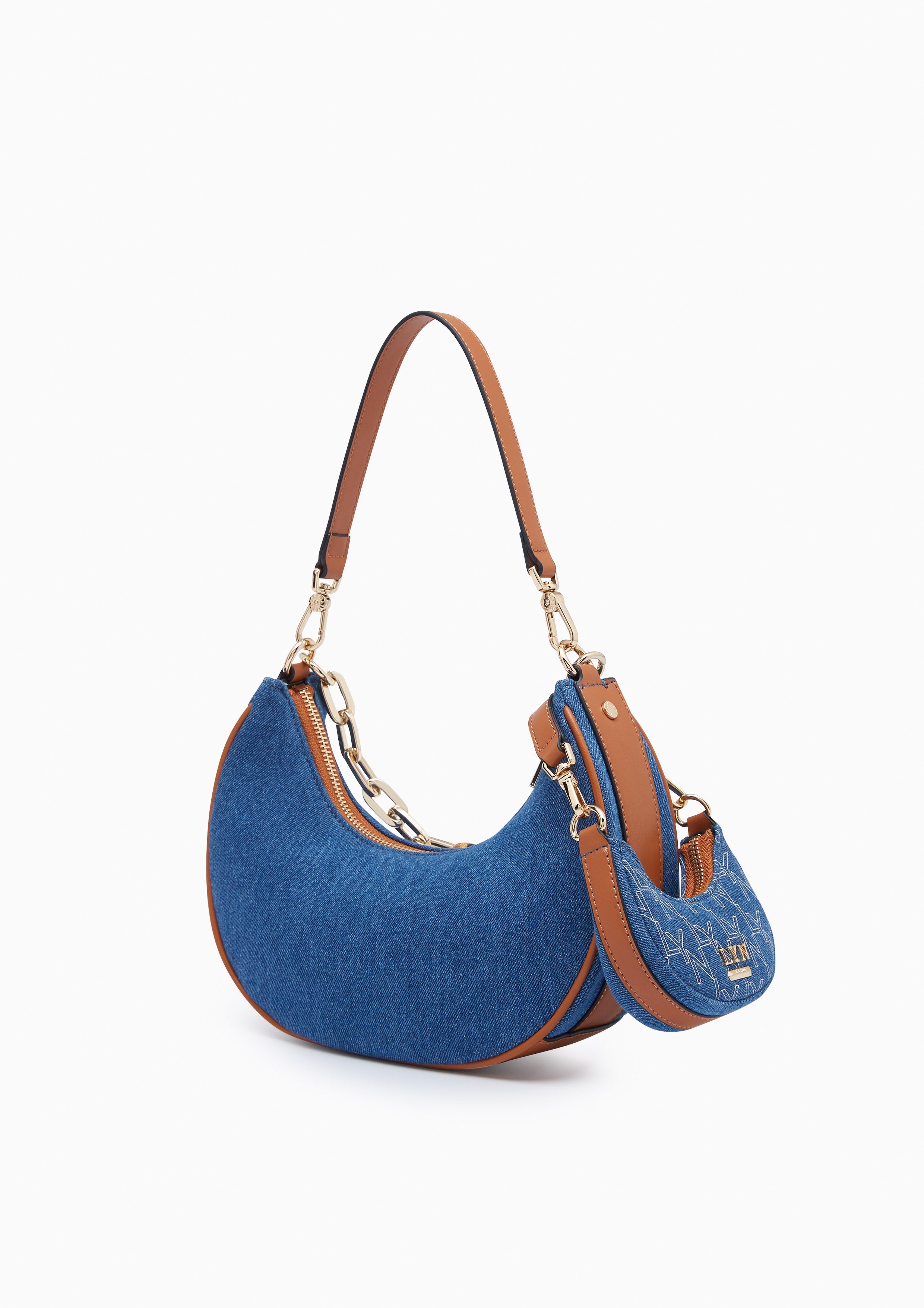 Diva Denim Shoulder Bag Blue - Lyn TH