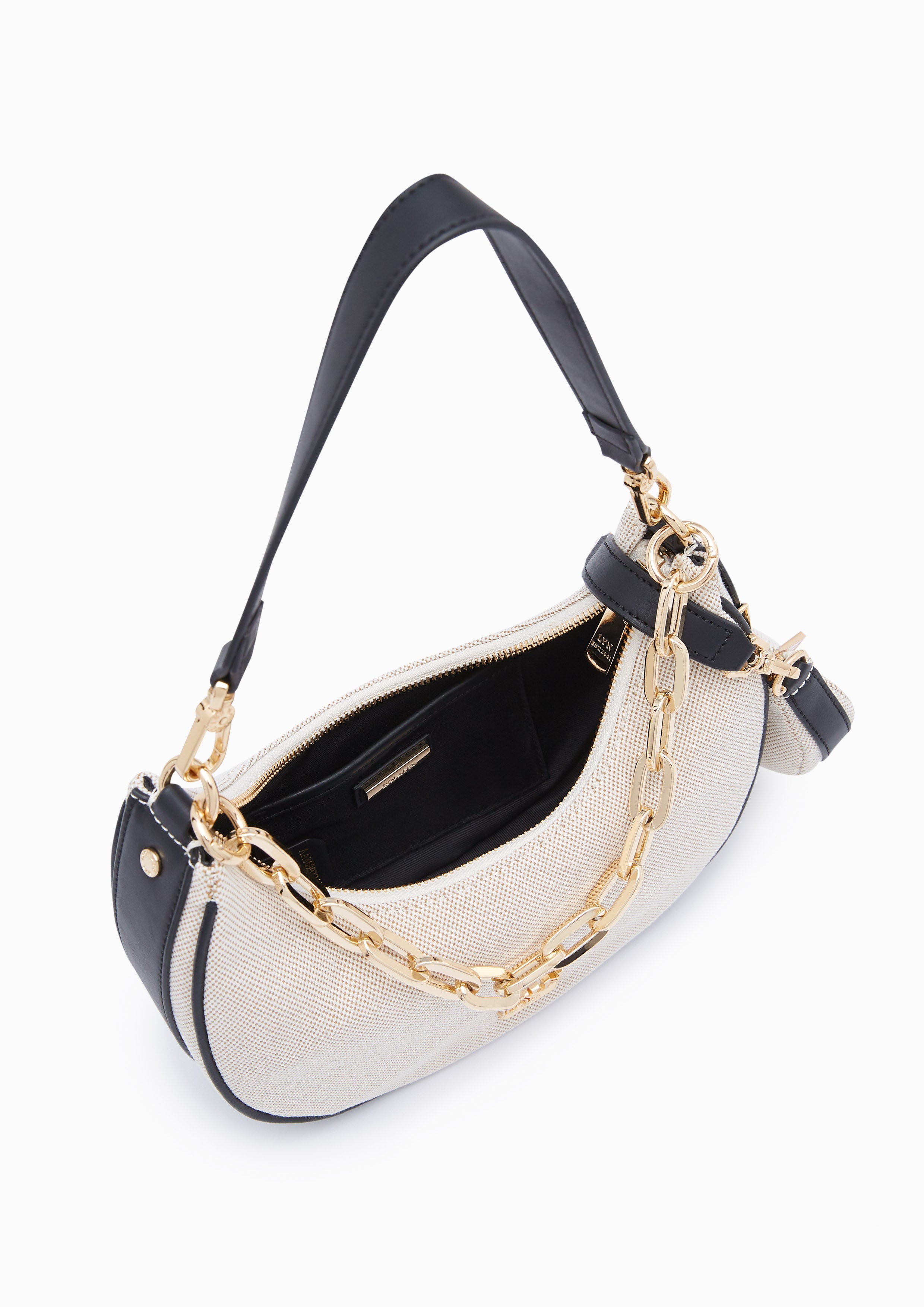 Diva Canvas Shoulder Bag Black - Lyn TH