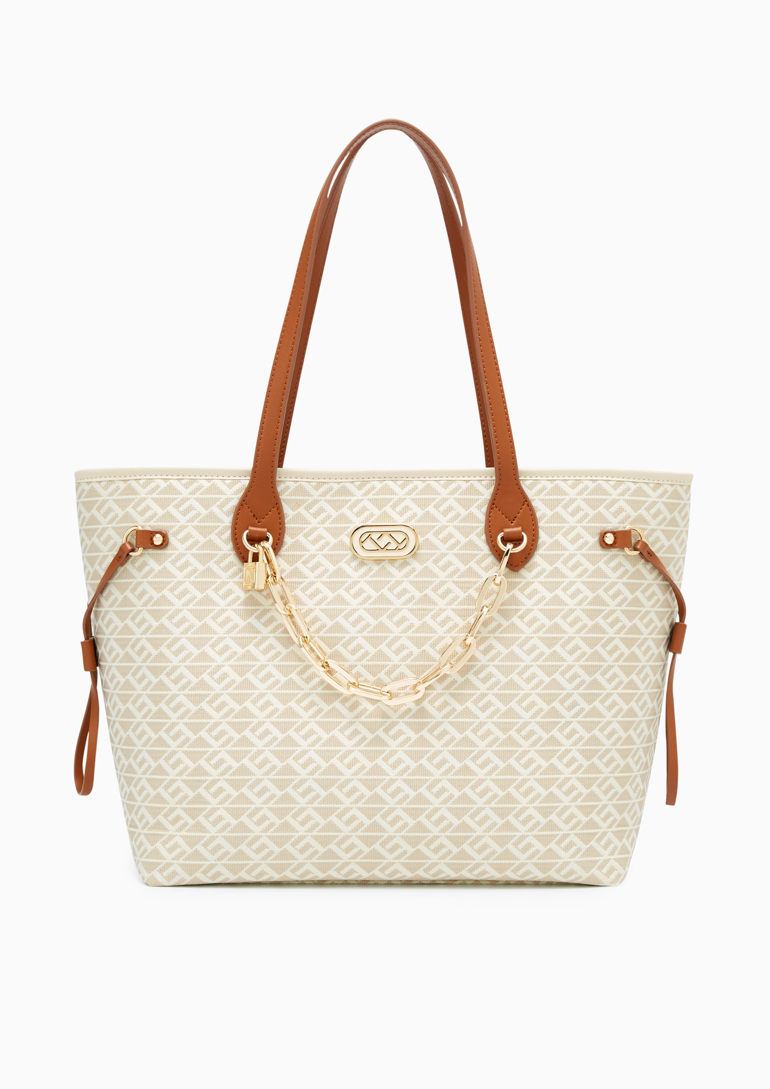 Monas L Tote Bag Beige - Lyn TH