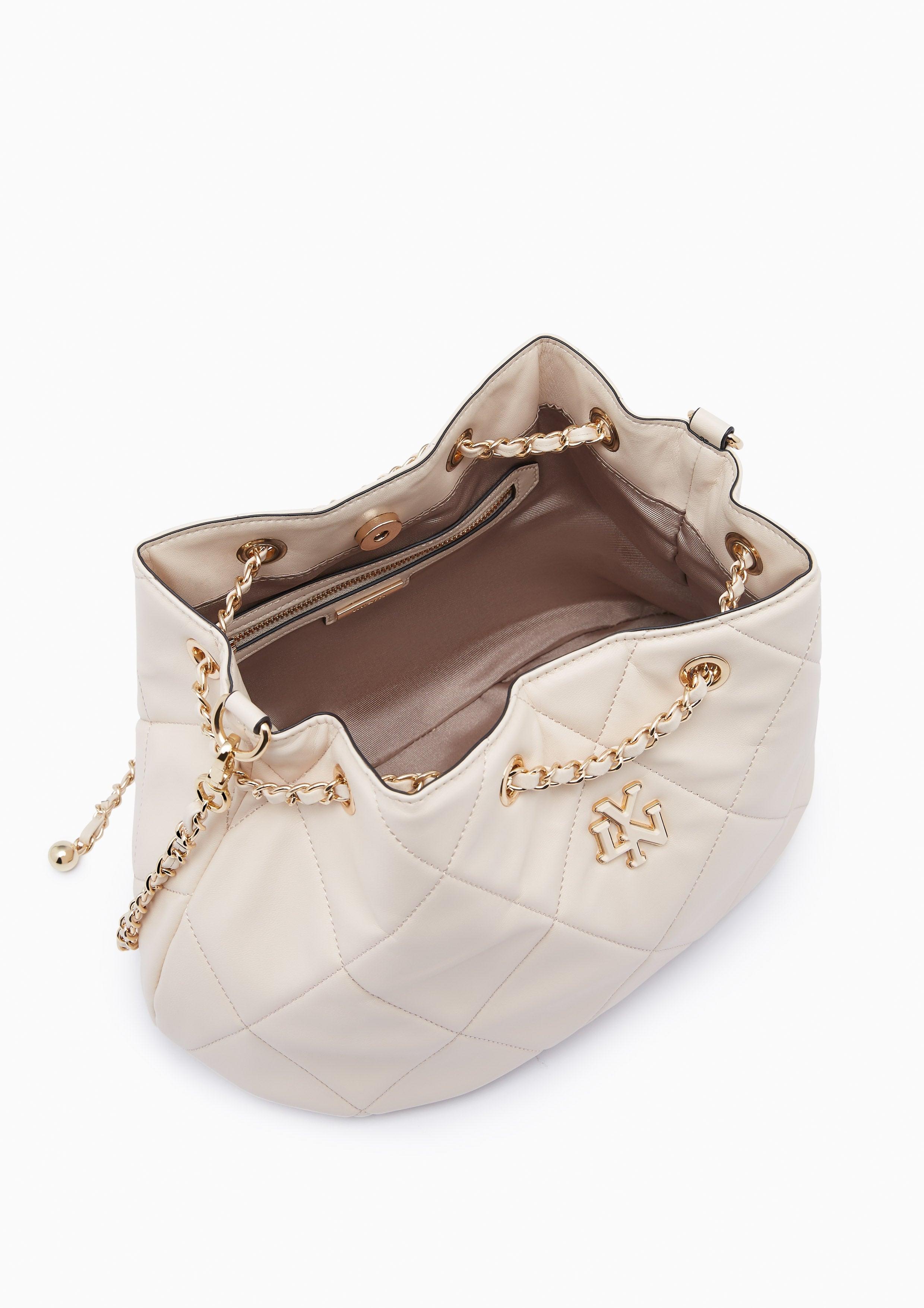 Sabrina L Crossbody Bag Beige - Lyn TH