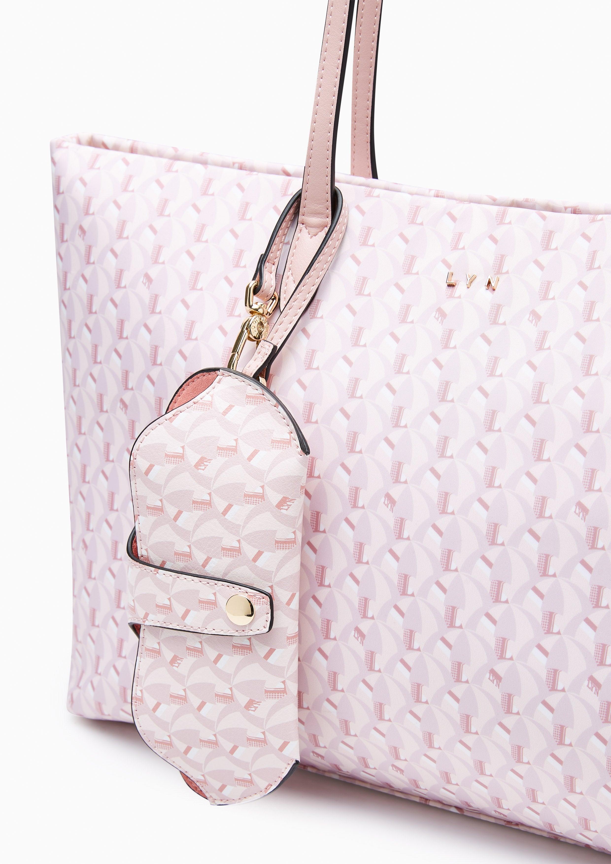 Solana L Tote Bag Printed Pink - Lyn TH