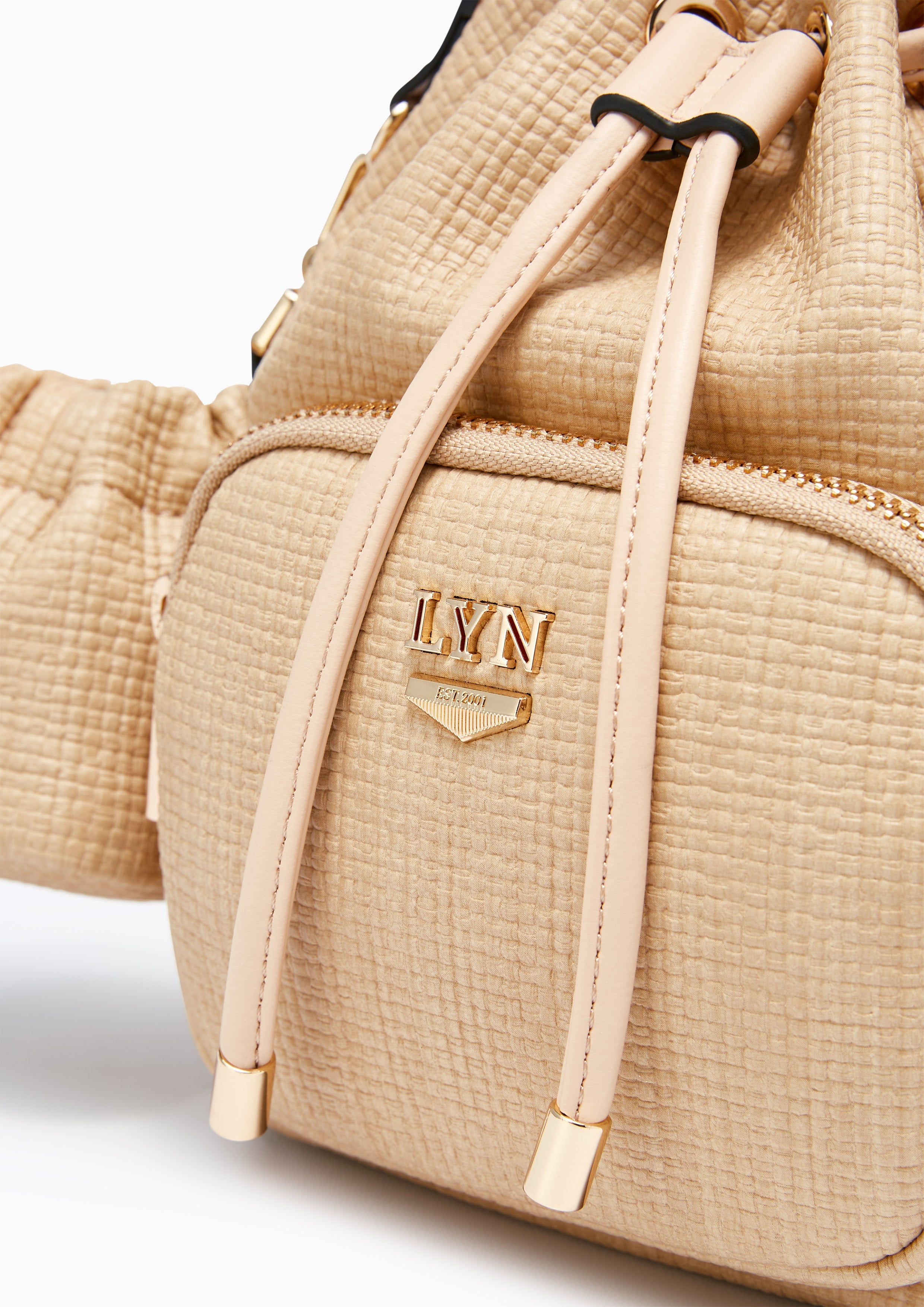 Roslyn Natural Bucket Bag Beige - Lyn TH