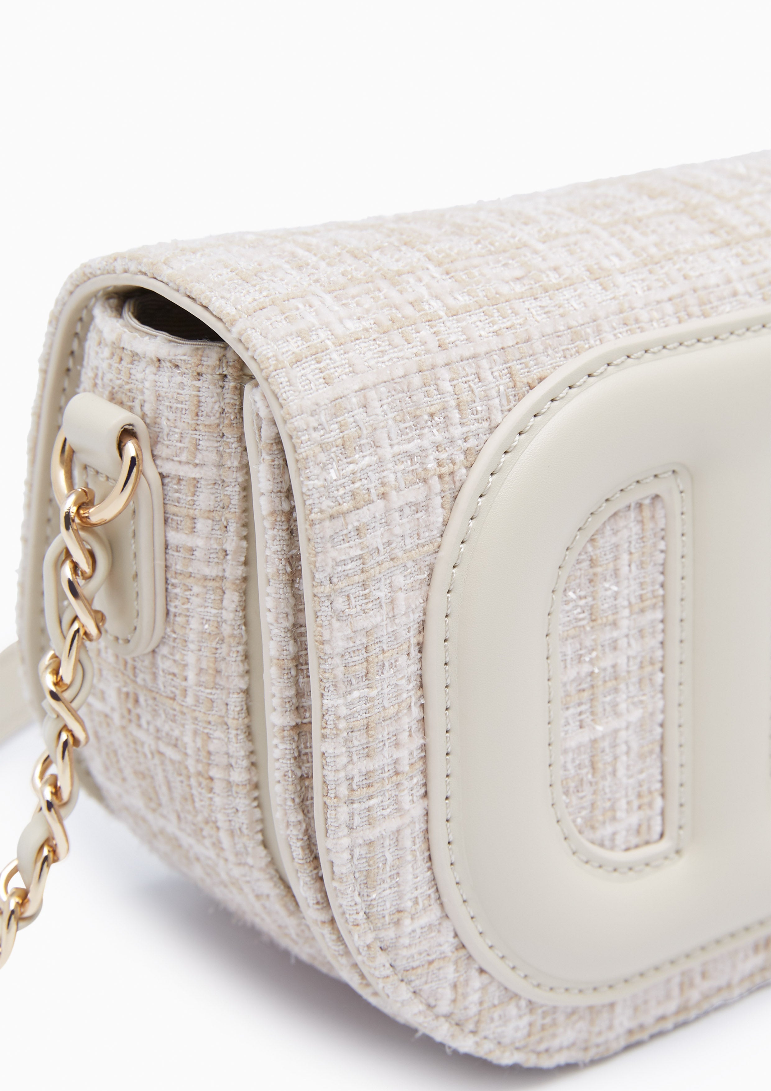 Mistti Tweed Shoulder Bag Beige - Lyn TH