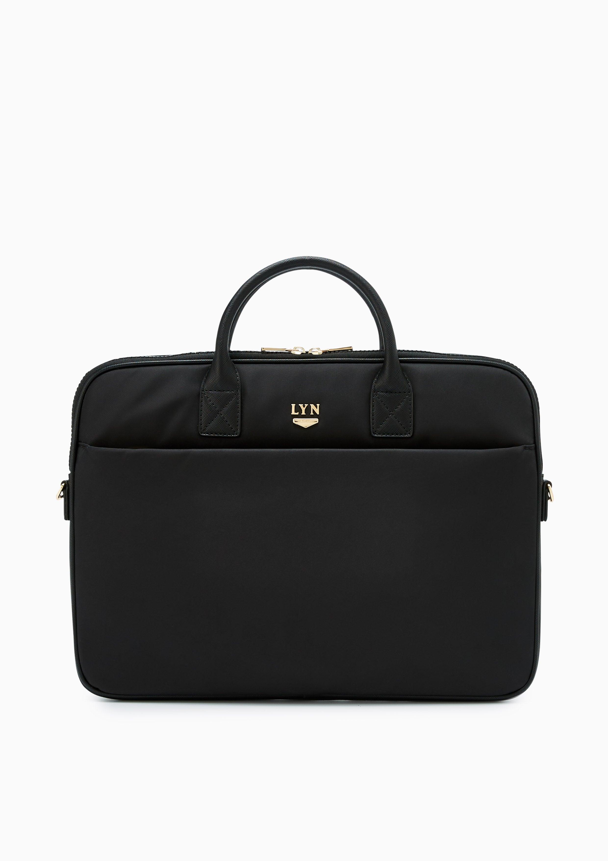 Roslyn Nylon Laptop Briefcase Black - Lyn TH