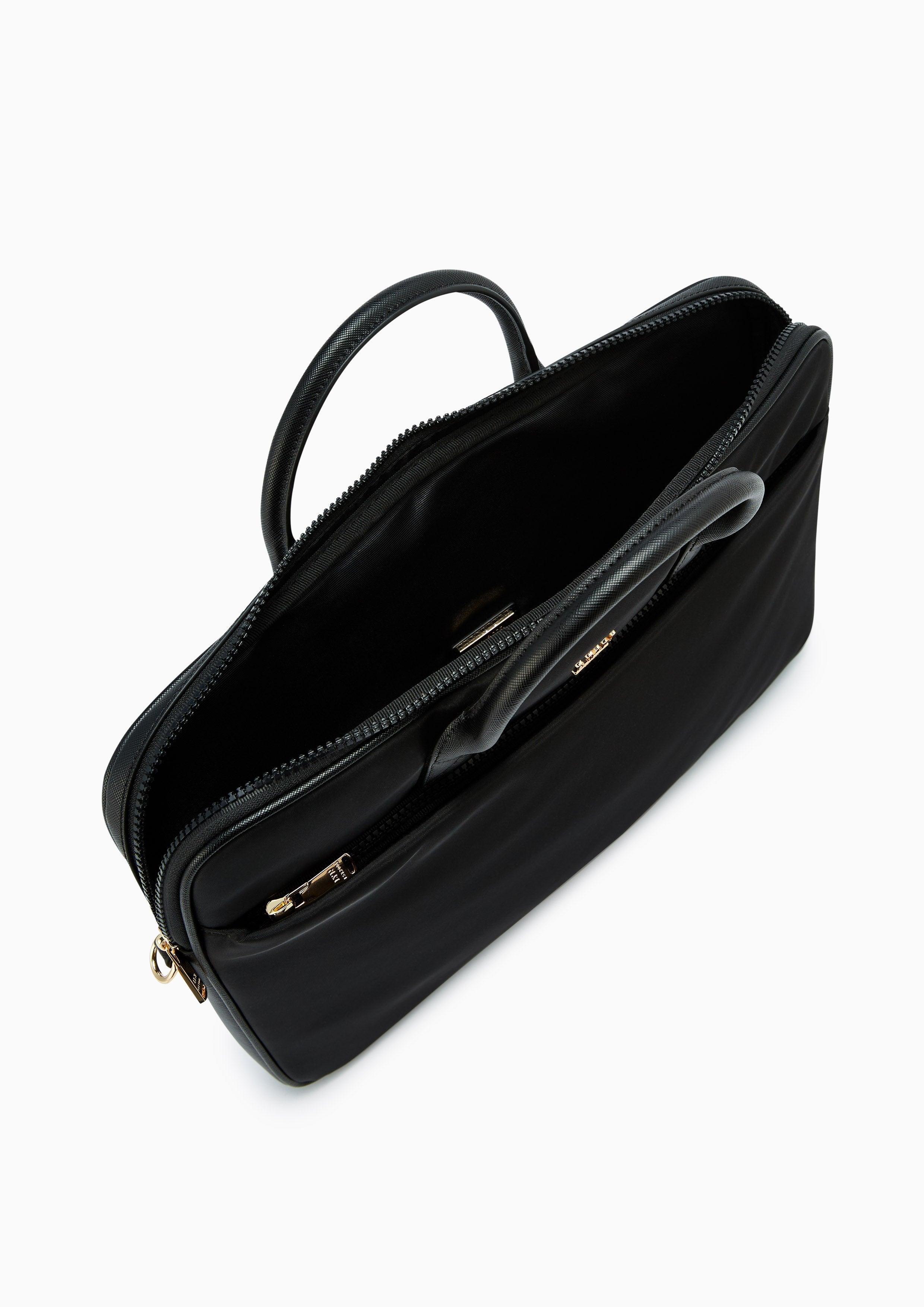 Roslyn Nylon Laptop Briefcase Black - Lyn TH