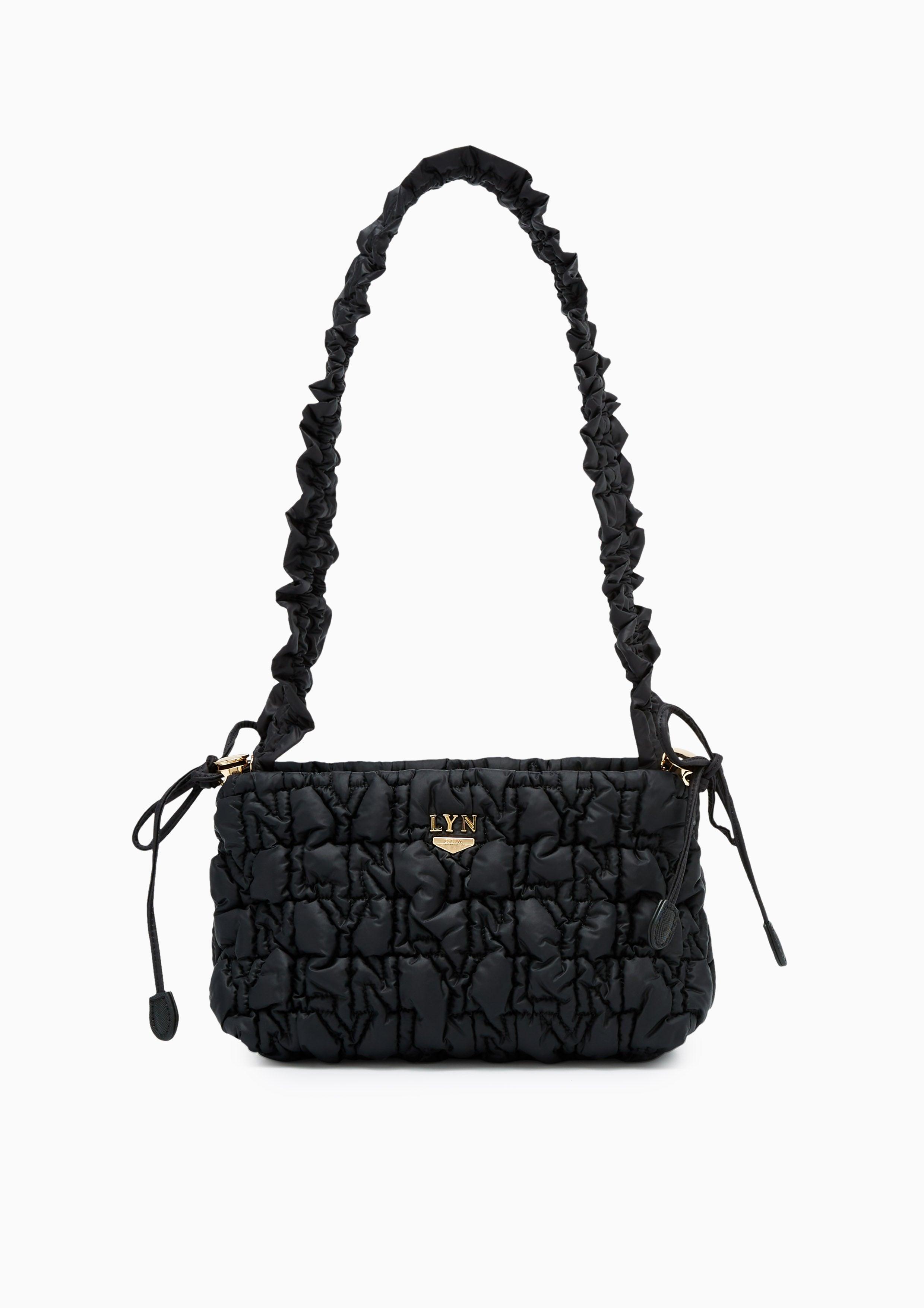 Roslyn Quilted Shoulder Bag Black - Lyn TH