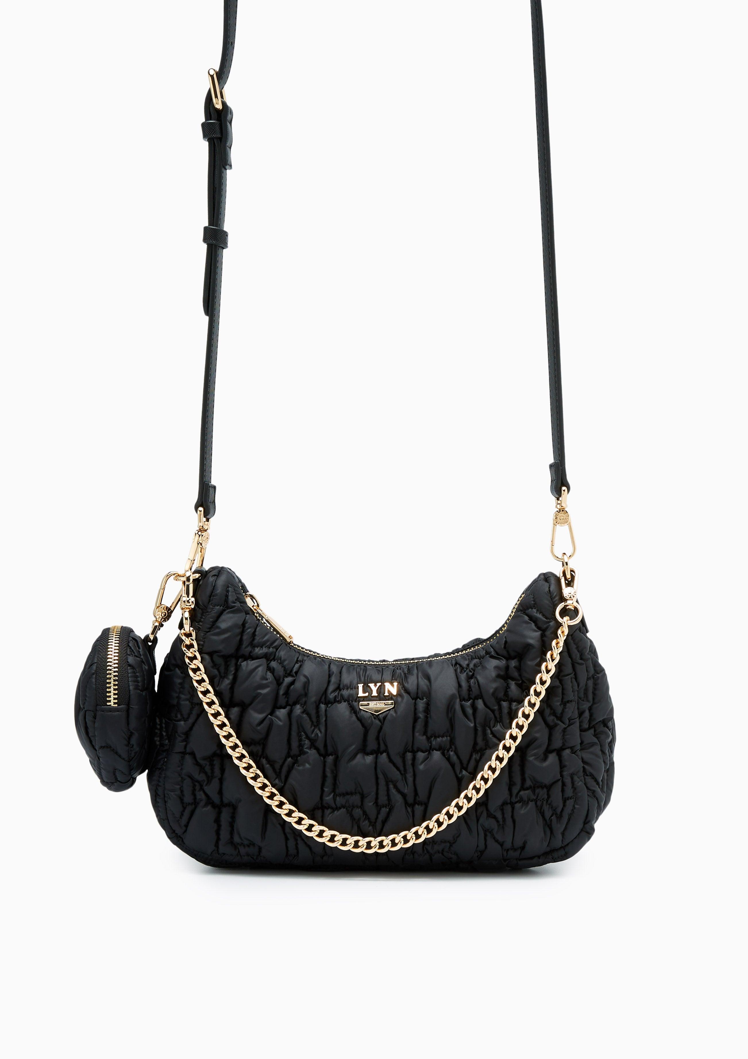 Roslyn Quilted Crossbody Bag Black - Lyn TH