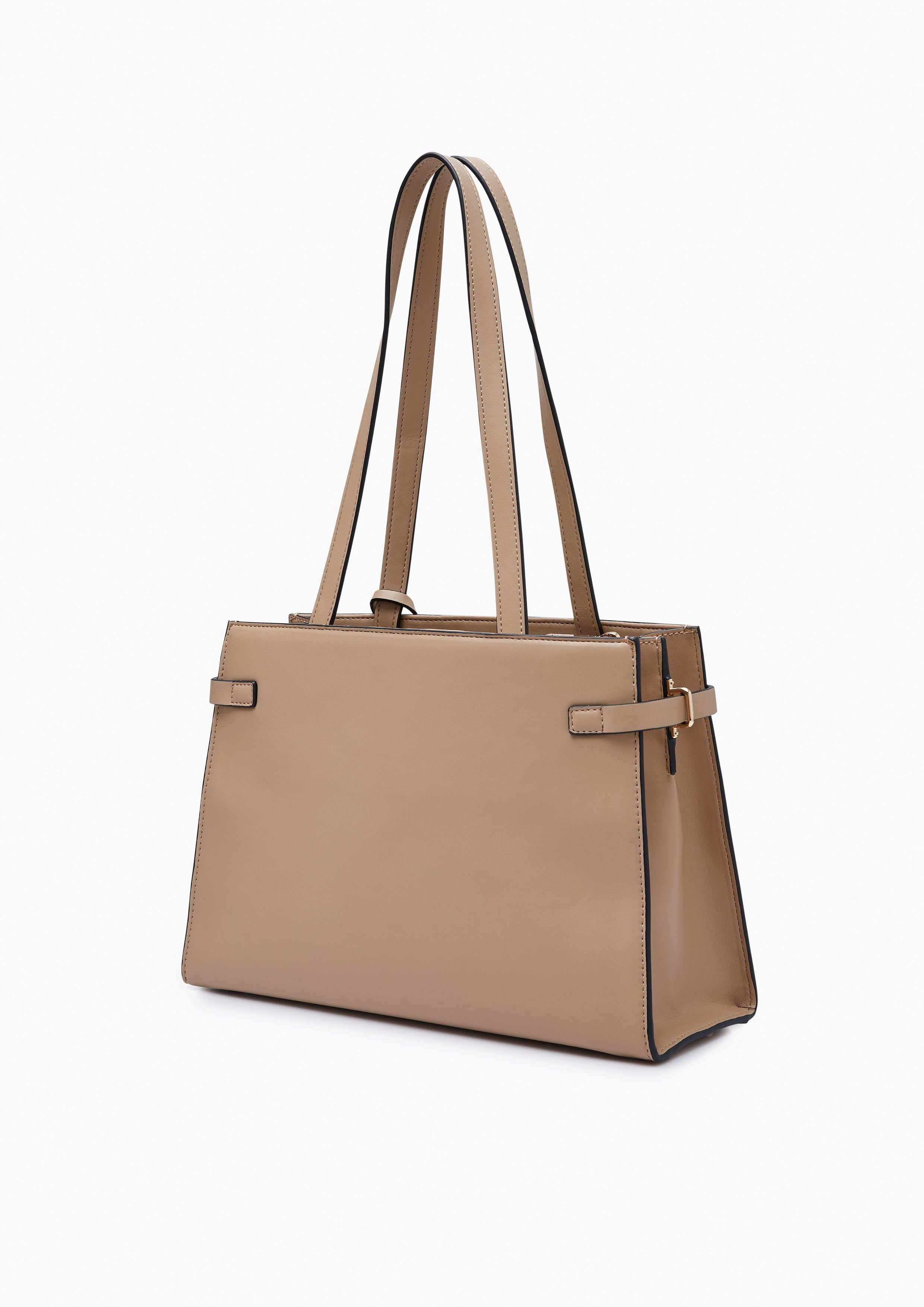 Re-Edit Fineness Oversize Handbag Dark Beige - Lyn TH