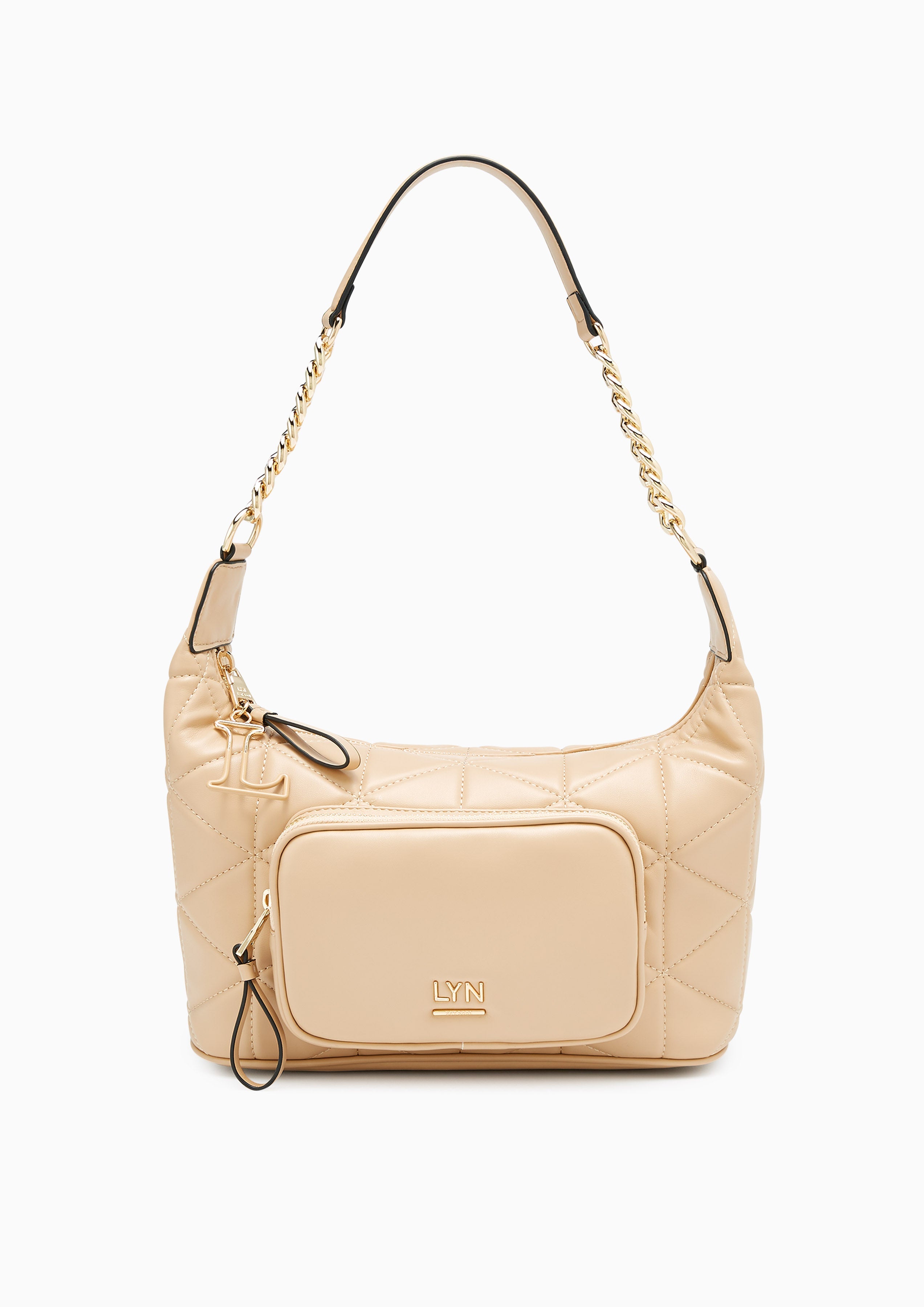 Trinity Glow L Shoulder Bag Beige - Lyn TH