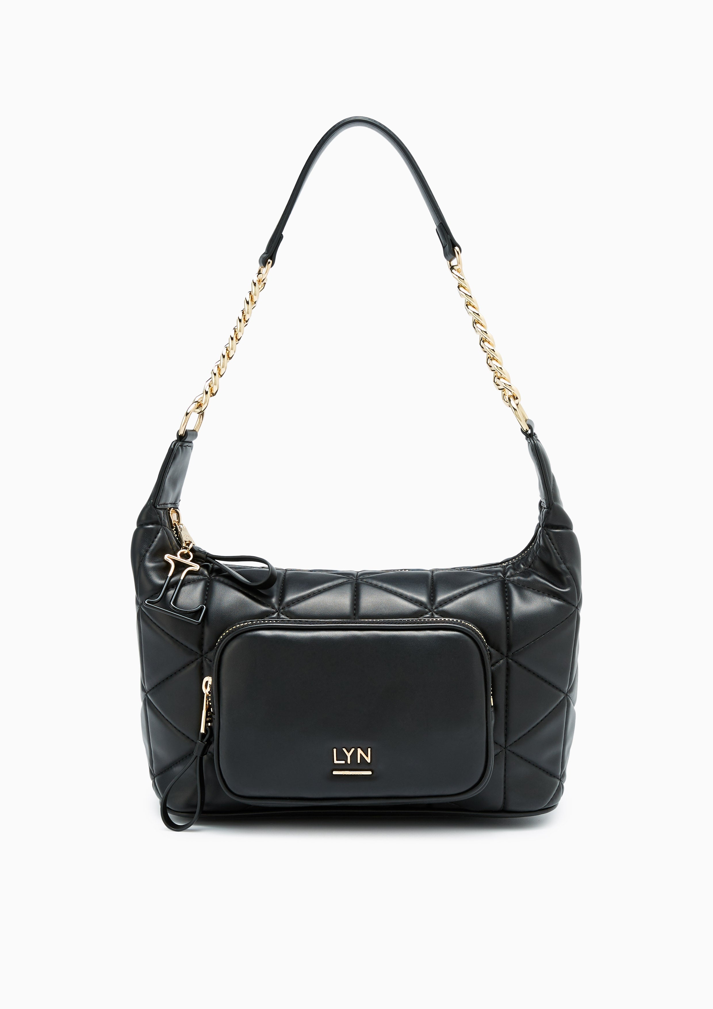 Trinity Glow L Shoulder Bag Black - Lyn TH