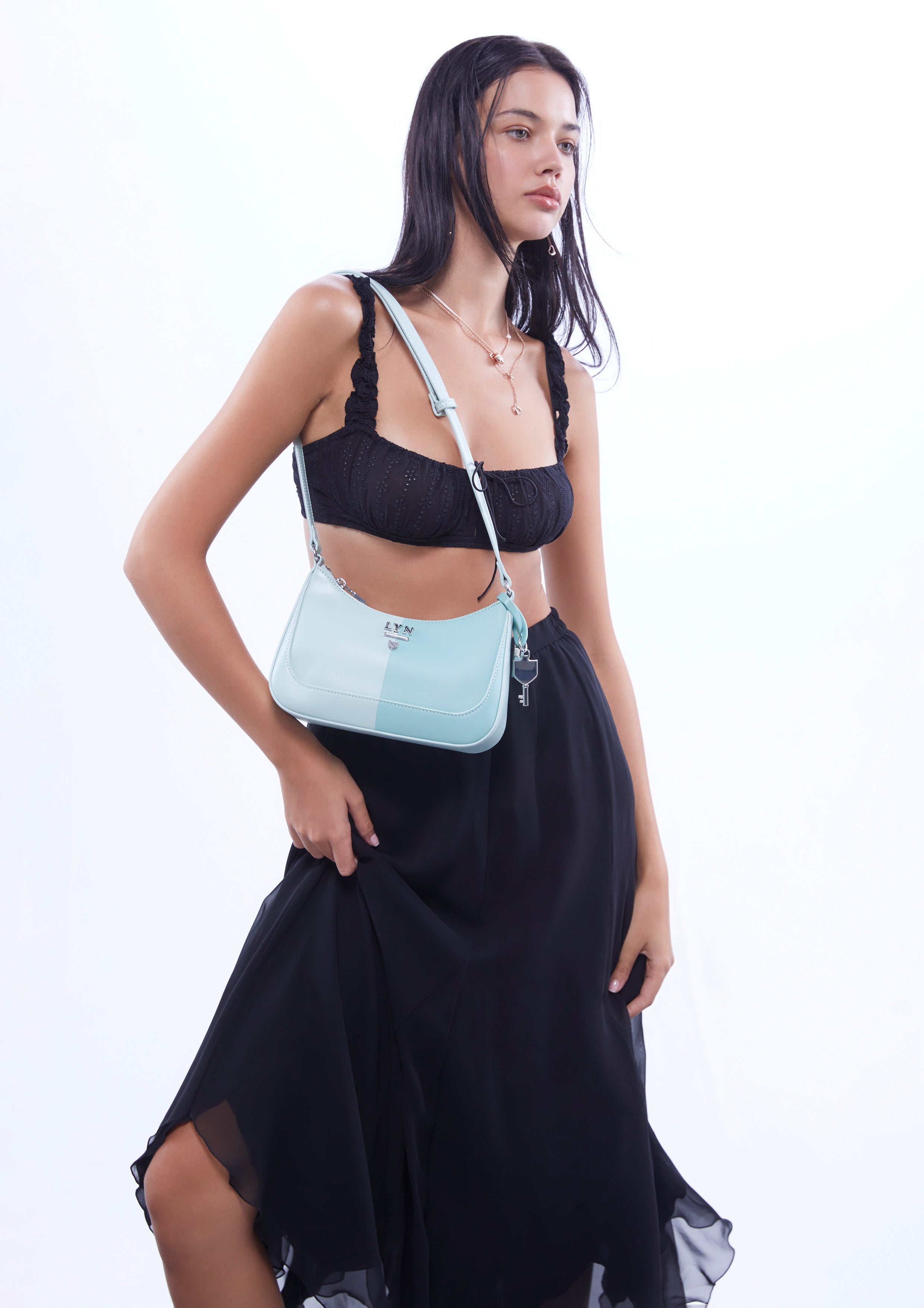 Rosee Re-Edit S Half Shoulder Bag Green - Lyn TH