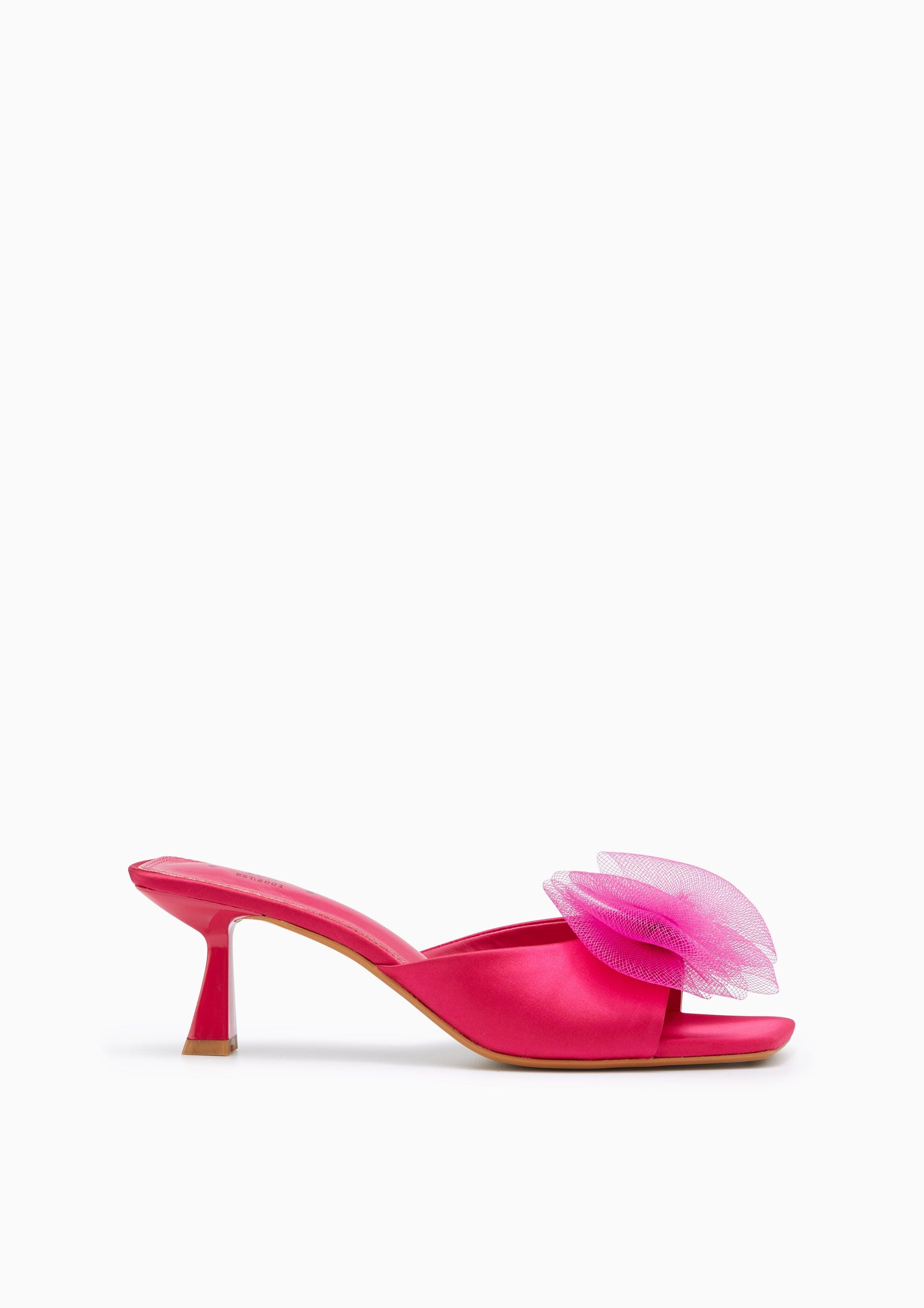 Babbie Mid Heel Sandals Pink - Lyn TH