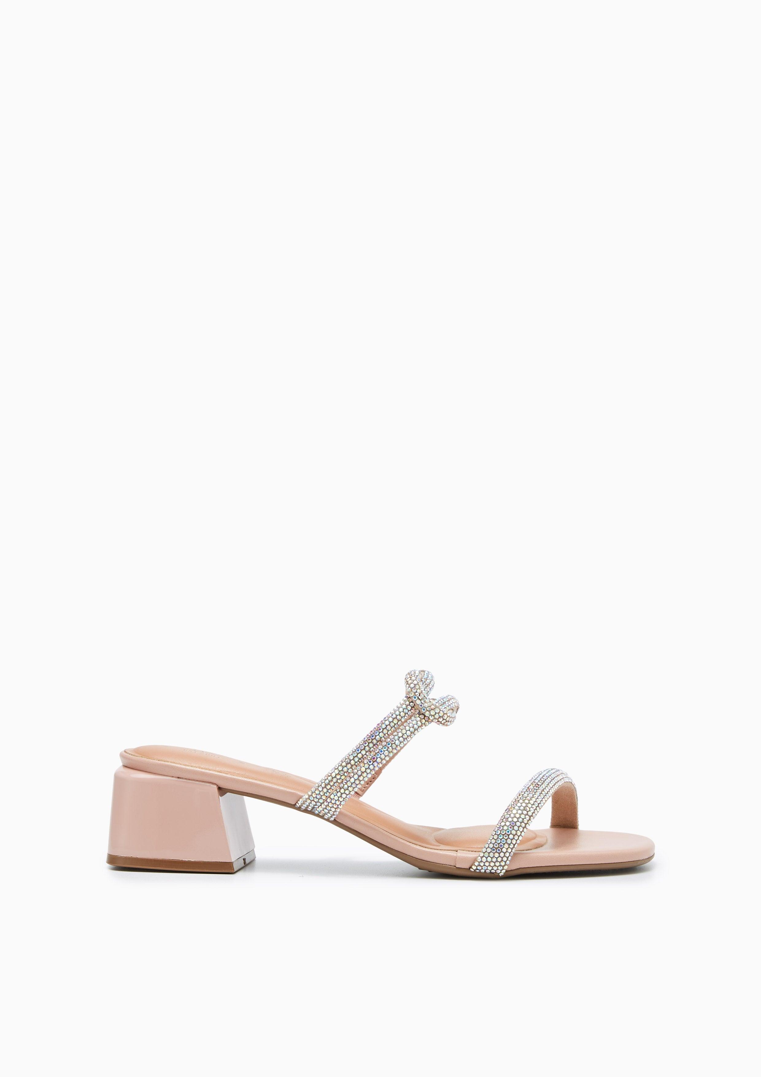 Battle Low Heel Sandals Light Pink - Lyn TH