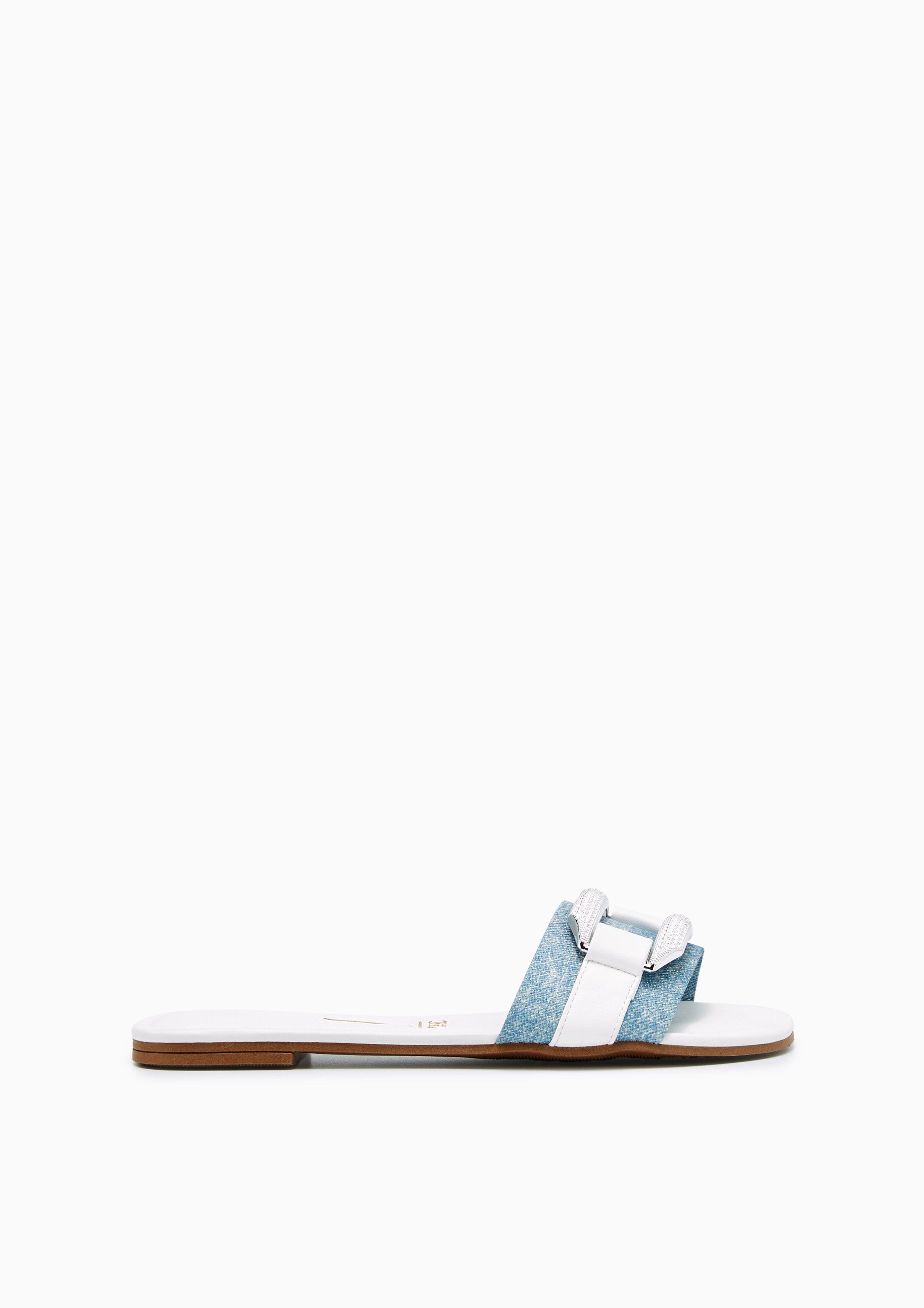 Boss Flat Sandals Blue - Lyn TH