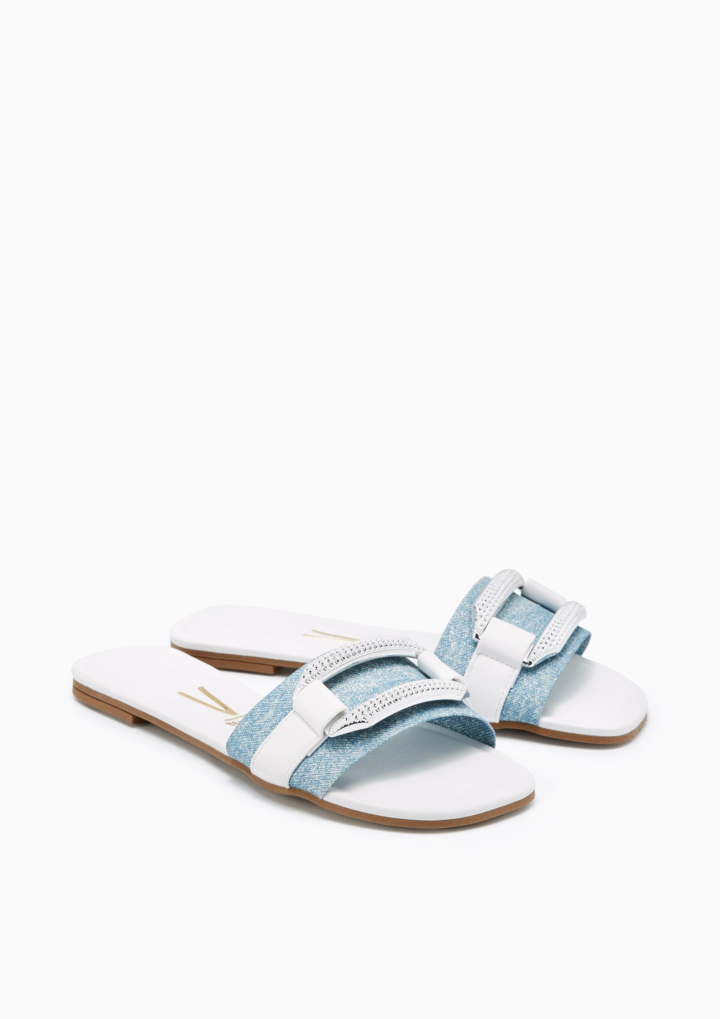 Boss Flat Sandals Blue - Lyn TH